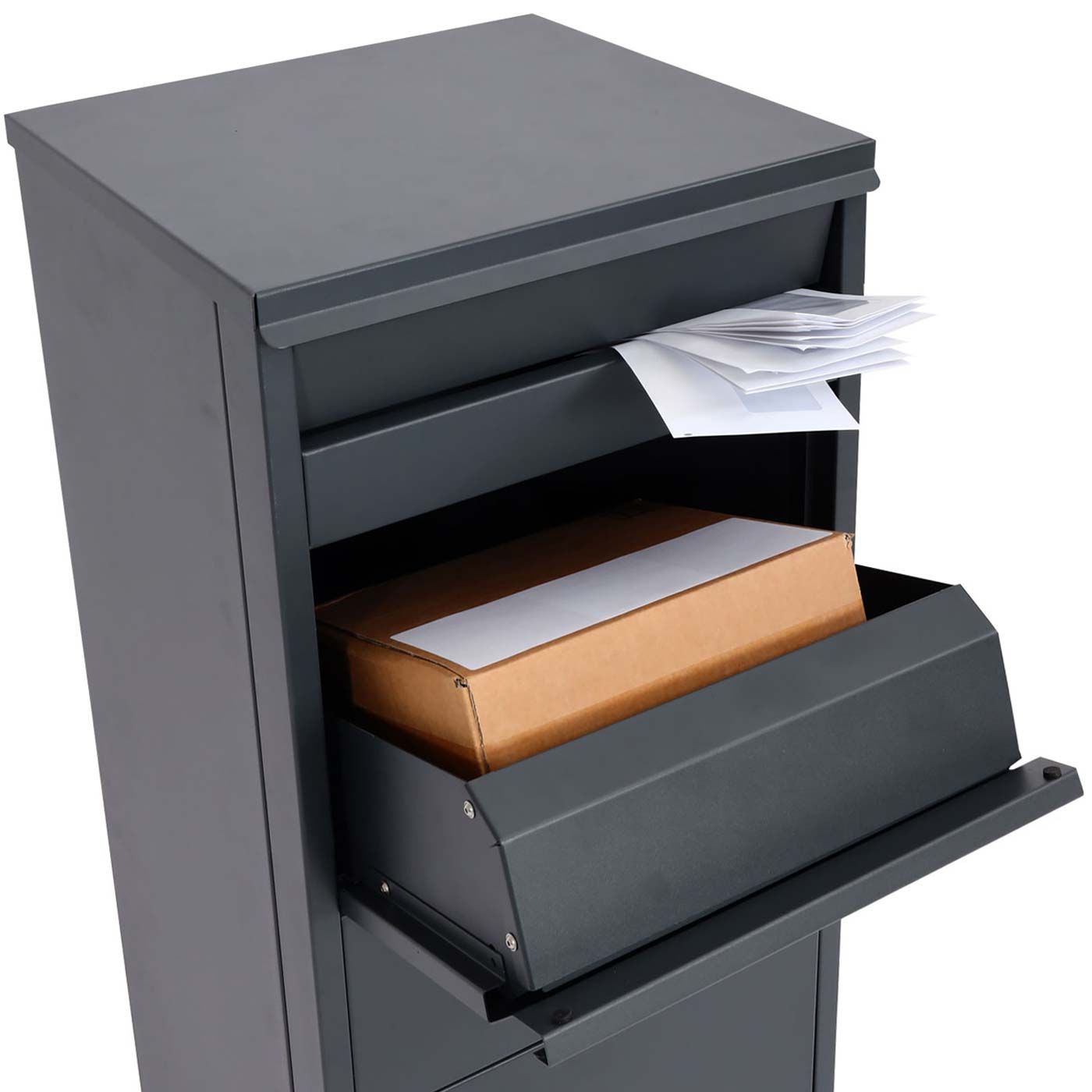 Cosmo Casa - Pakketbus - Staand - Metaal - Antraciet - Maat