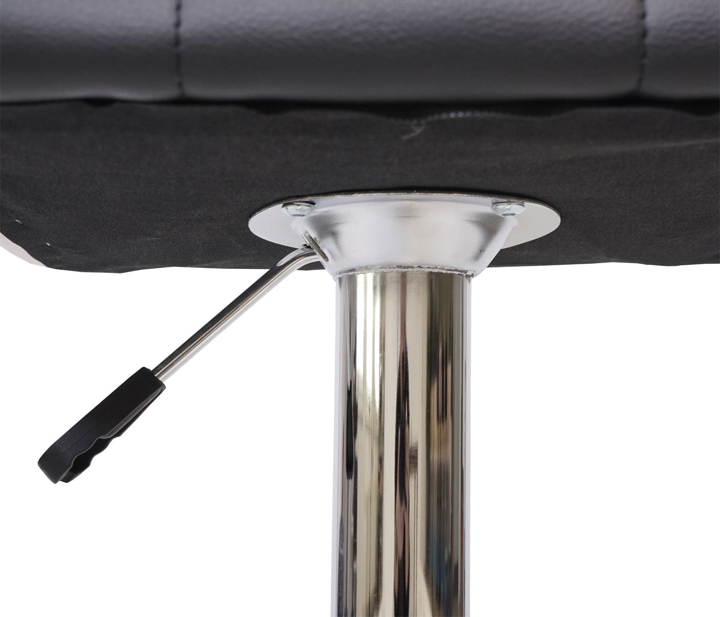 Cosmo Casa - Set van 2 Barkrukken - Verstelbaar - Kunstleer - Zwart-wit