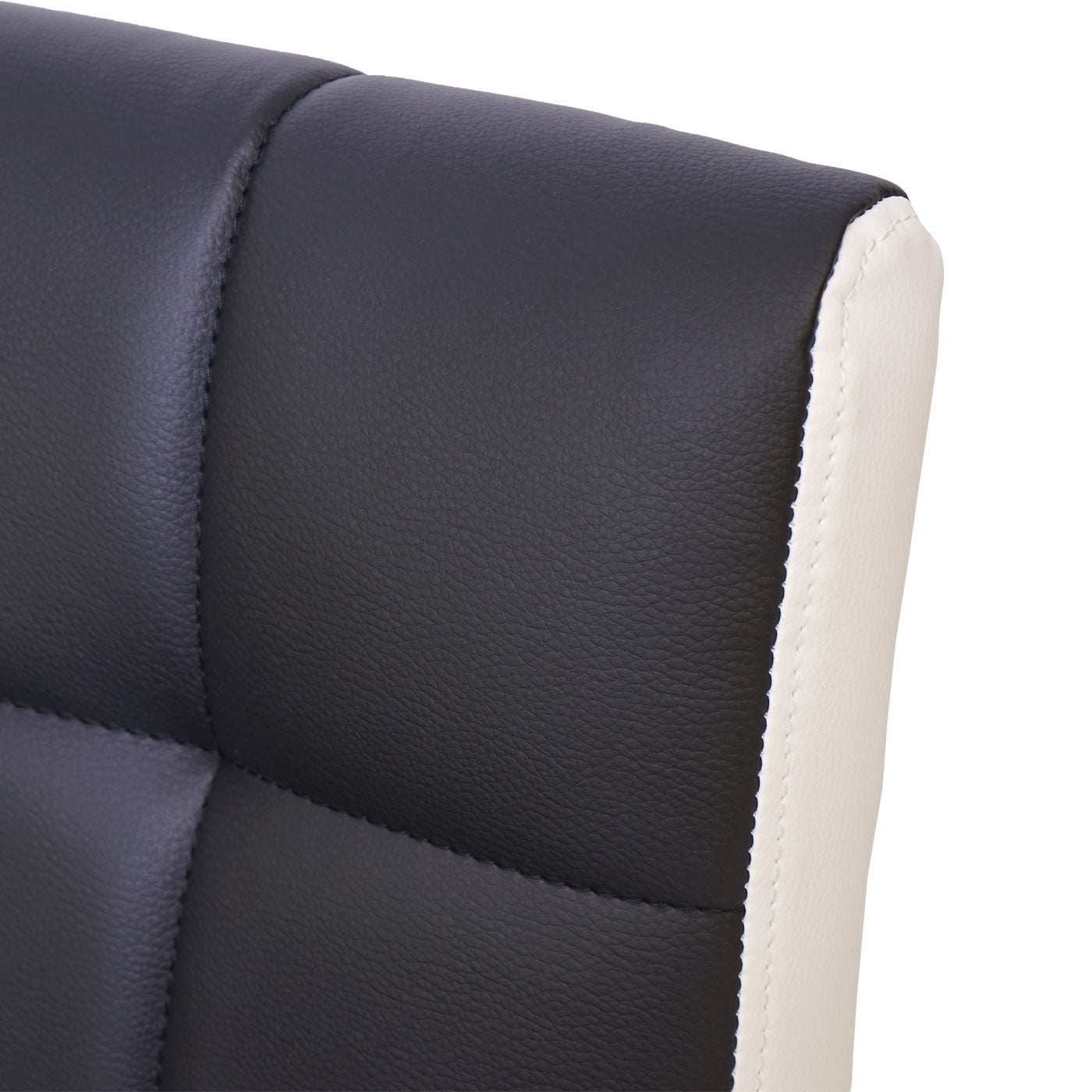 Cosmo Casa - Set van 2 Barkrukken - Verstelbaar - Kunstleer - Zwart-wit