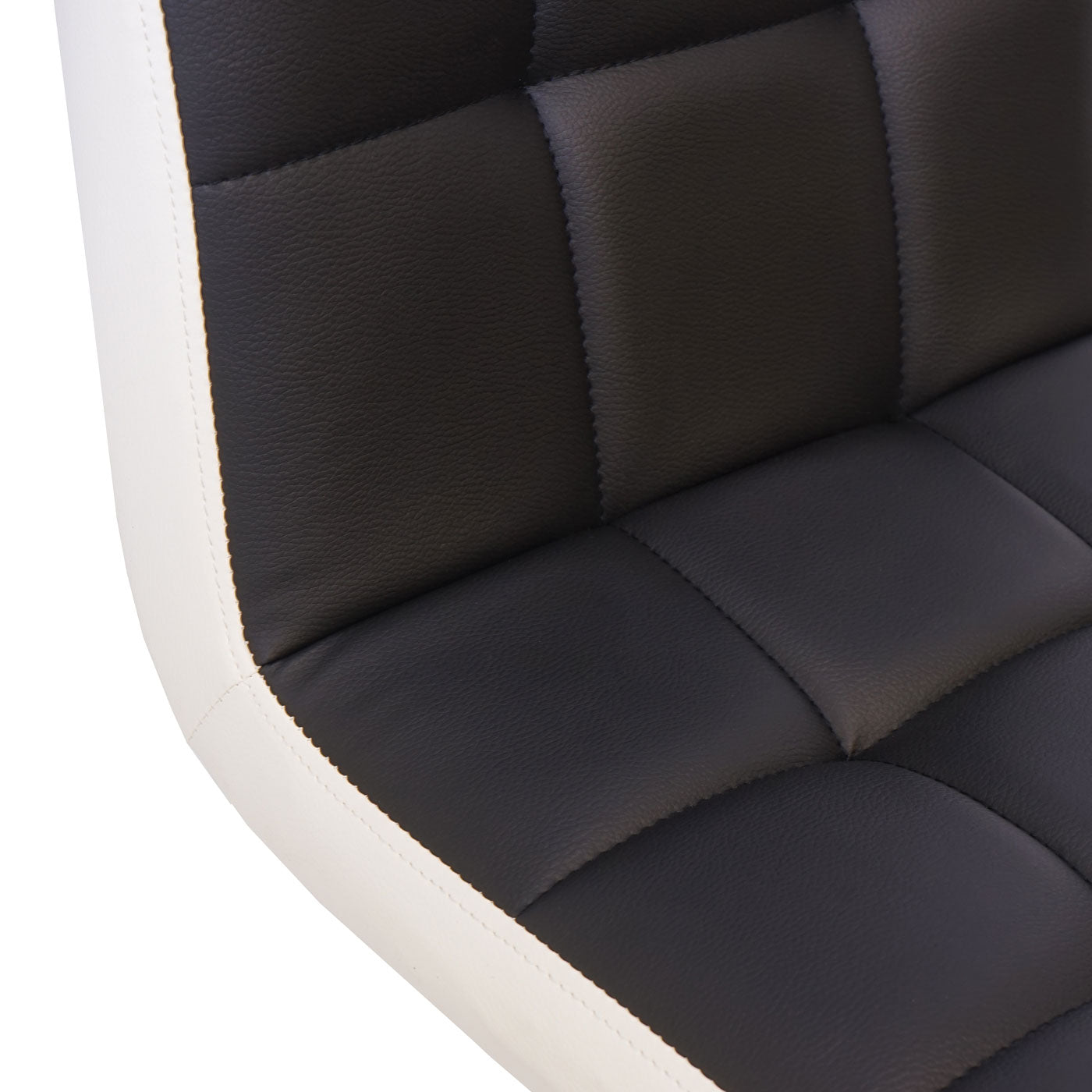 Cosmo Casa - Set van 2 Barkrukken - Verstelbaar - Kunstleer - Zwart-wit