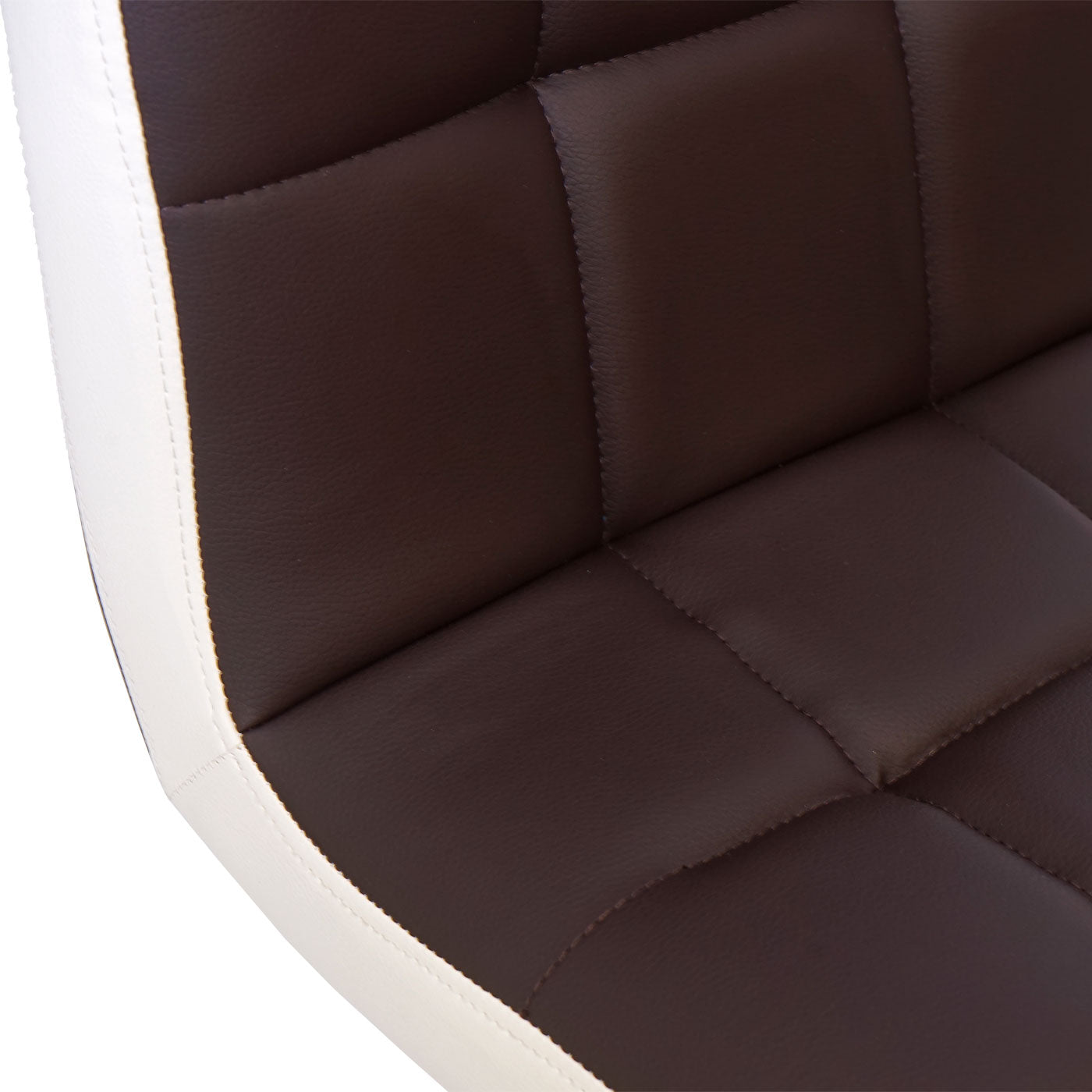 Cosmo Casa - Set van 2 Barkrukken - Verstelbaar - Kunstleer - Bruin-wit