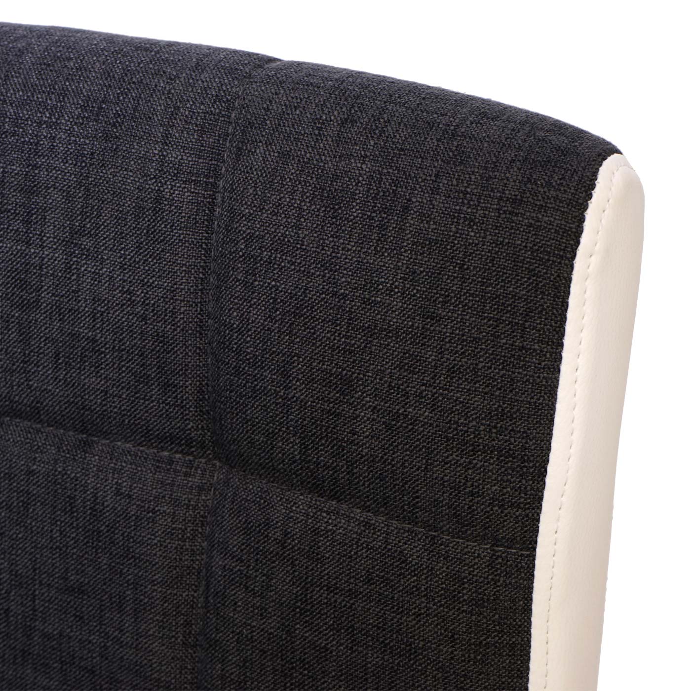 Cosmo Casa - Set van 2 Barkrukken - Verstelbaar - Combinatie - Donkergrijs & Wit