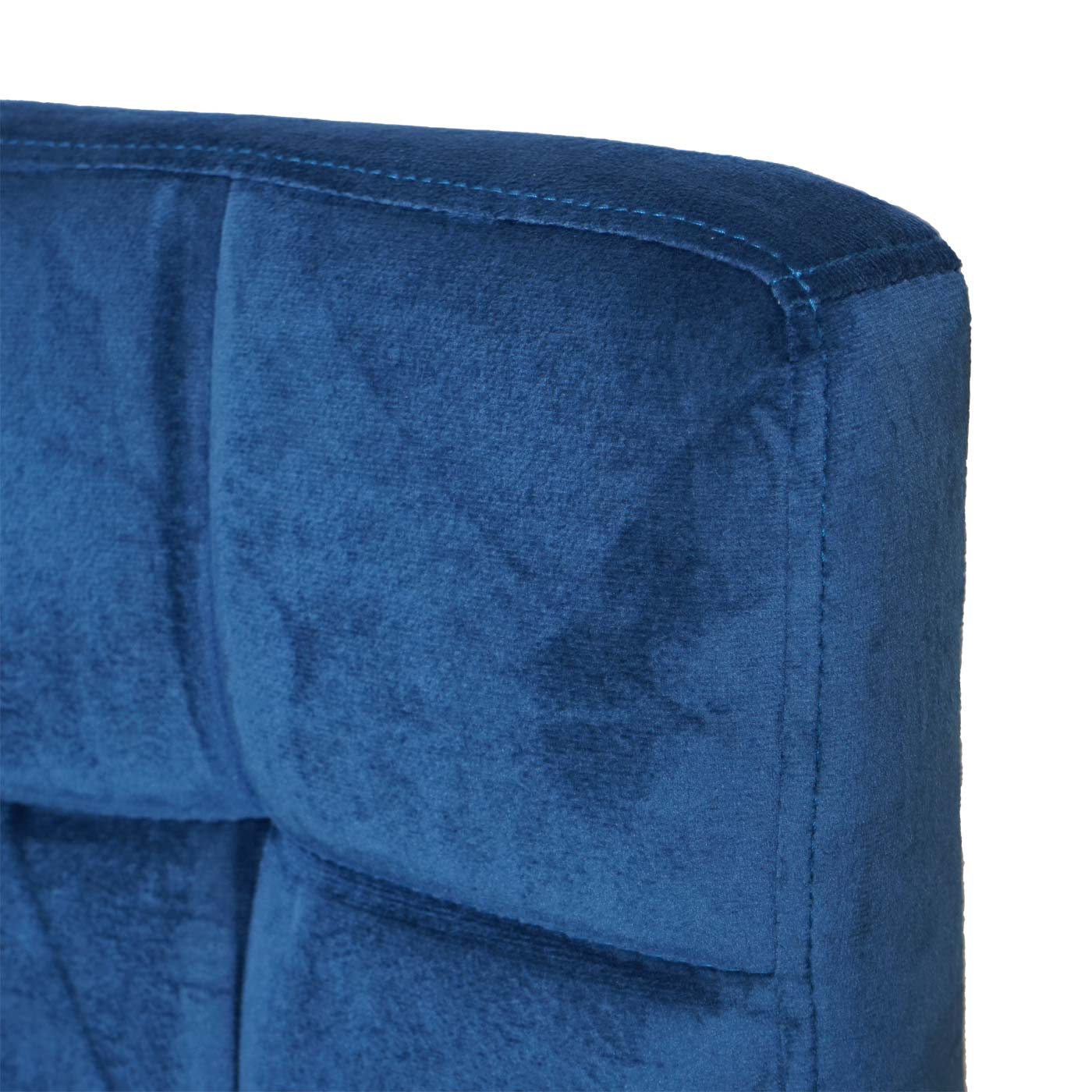 Cosmo Casa - Set van 2 Barkrukken - Verstelbaar - Fluweel - Petrolblauw