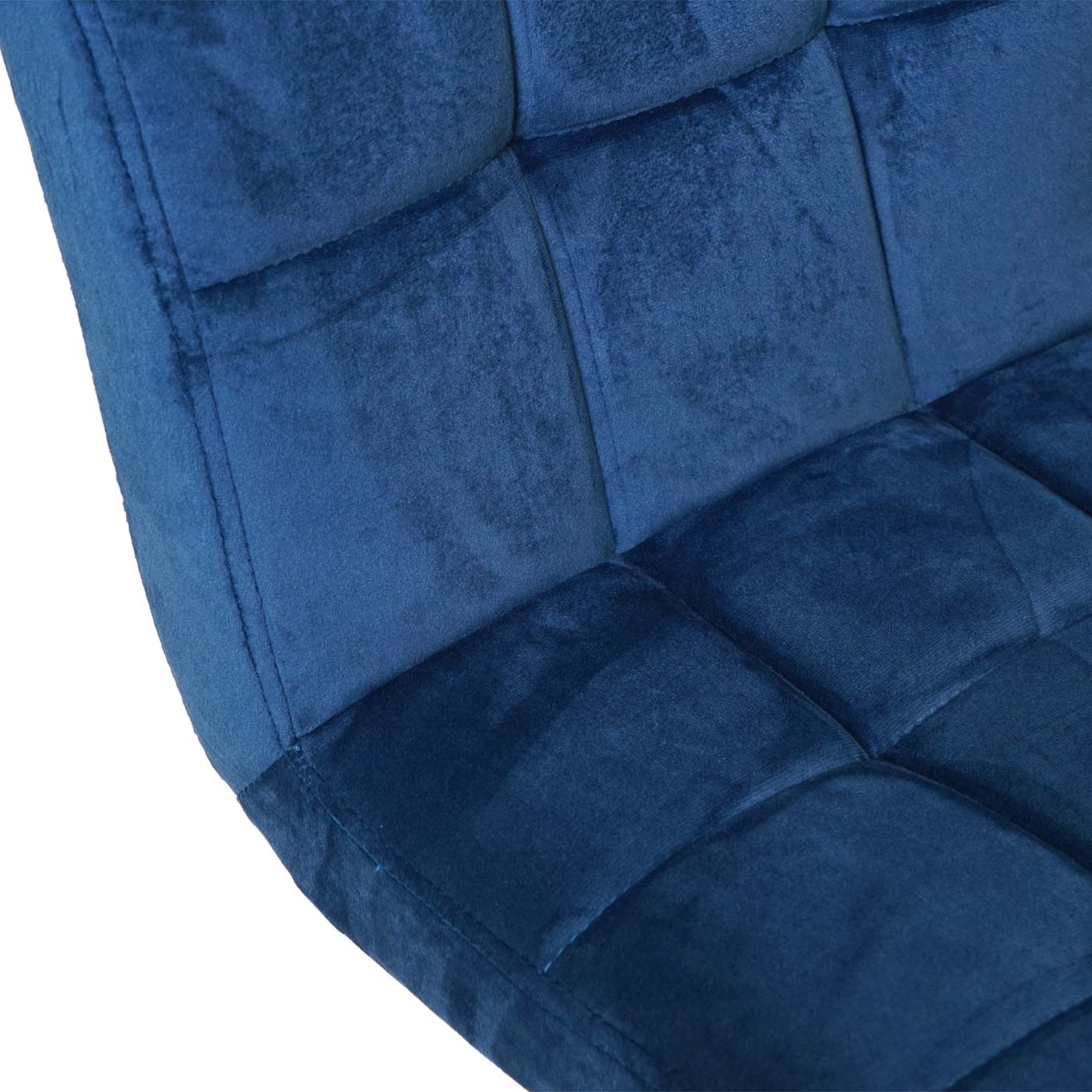 Cosmo Casa - Set van 2 Barkrukken - Verstelbaar - Fluweel - Petrolblauw