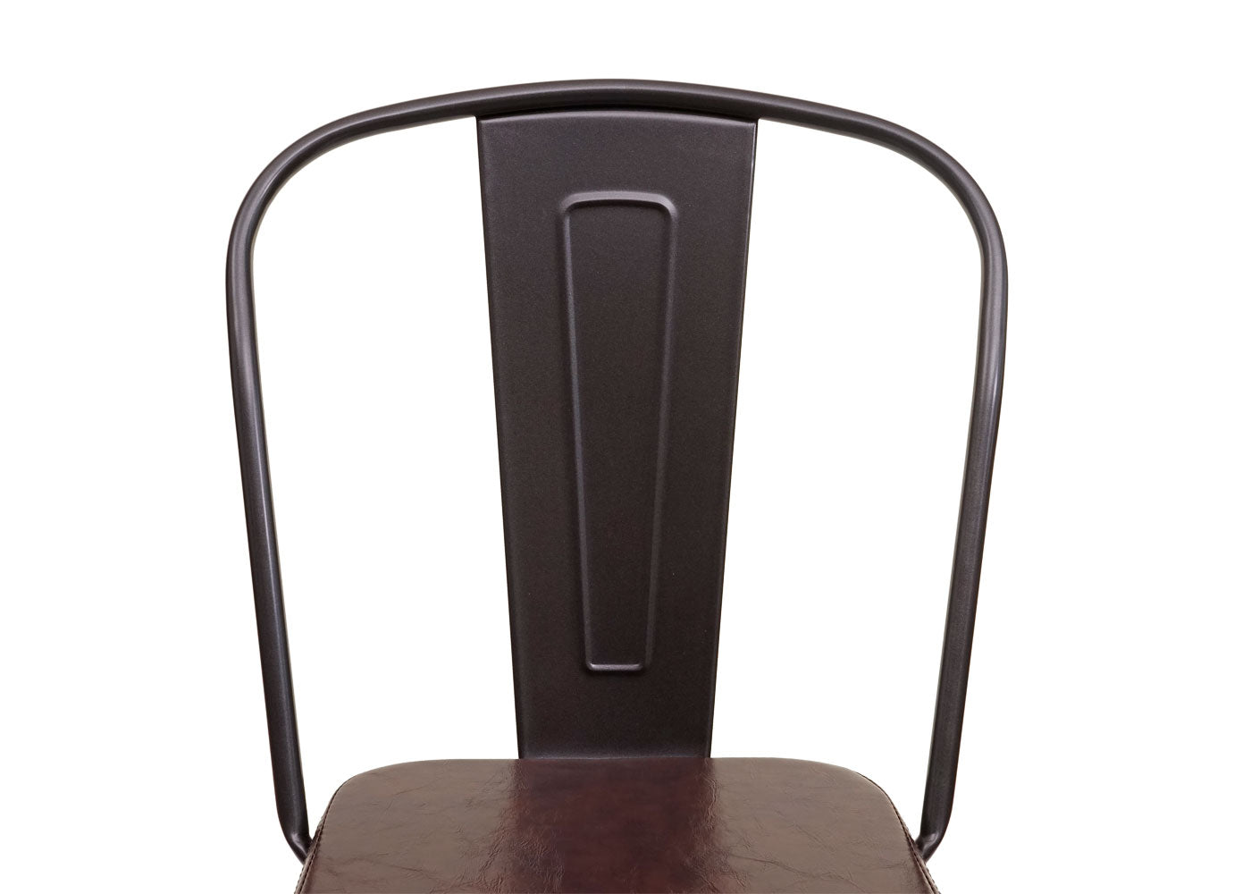 Cosmo Casa - Set van 2 Barkrukken - Chesterfield - Kunstleer - Zwartbruin