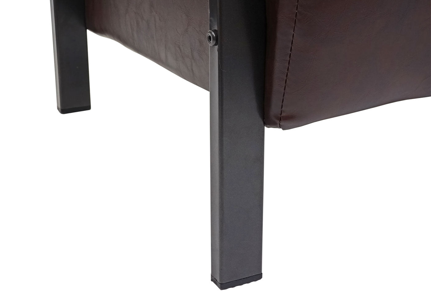 Cosmo Casa - 2-zitsbank - Industrieel - Kunstleer - Vintage bruin