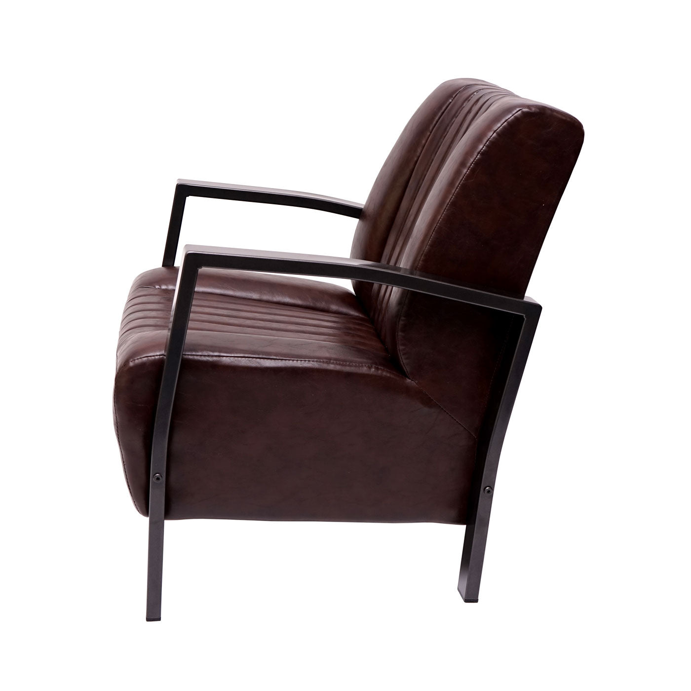 Cosmo Casa - Fauteuil - Gestoffeerd - Metaal - Vintage bruin