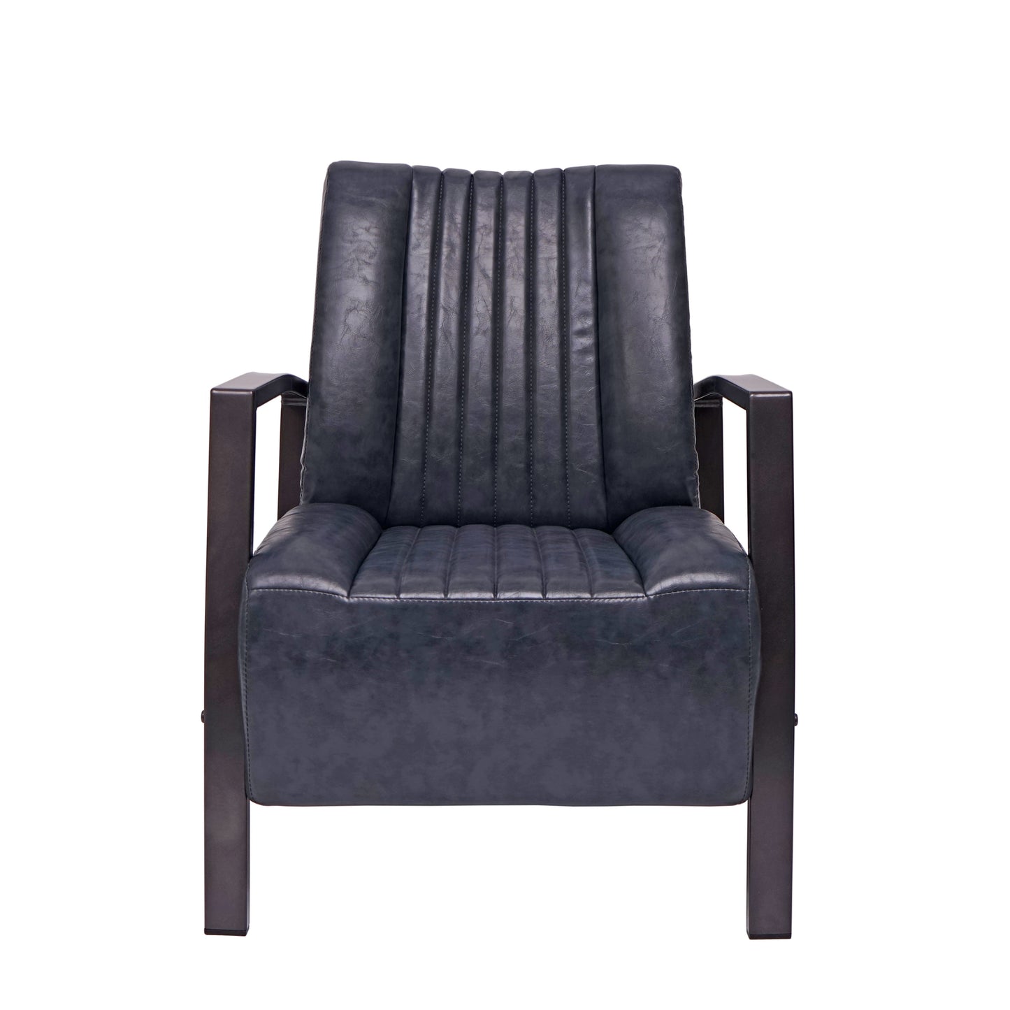 Cosmo Casa - Fauteuil - Gestoffeerd - Metaal - Vintage grijs