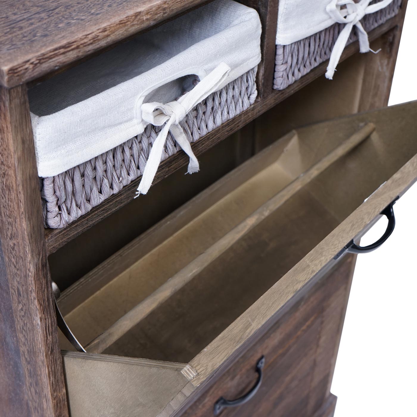 Cosmo Casa - Schoenenrek - Opberger met Lade - Massief Hout - Bruin