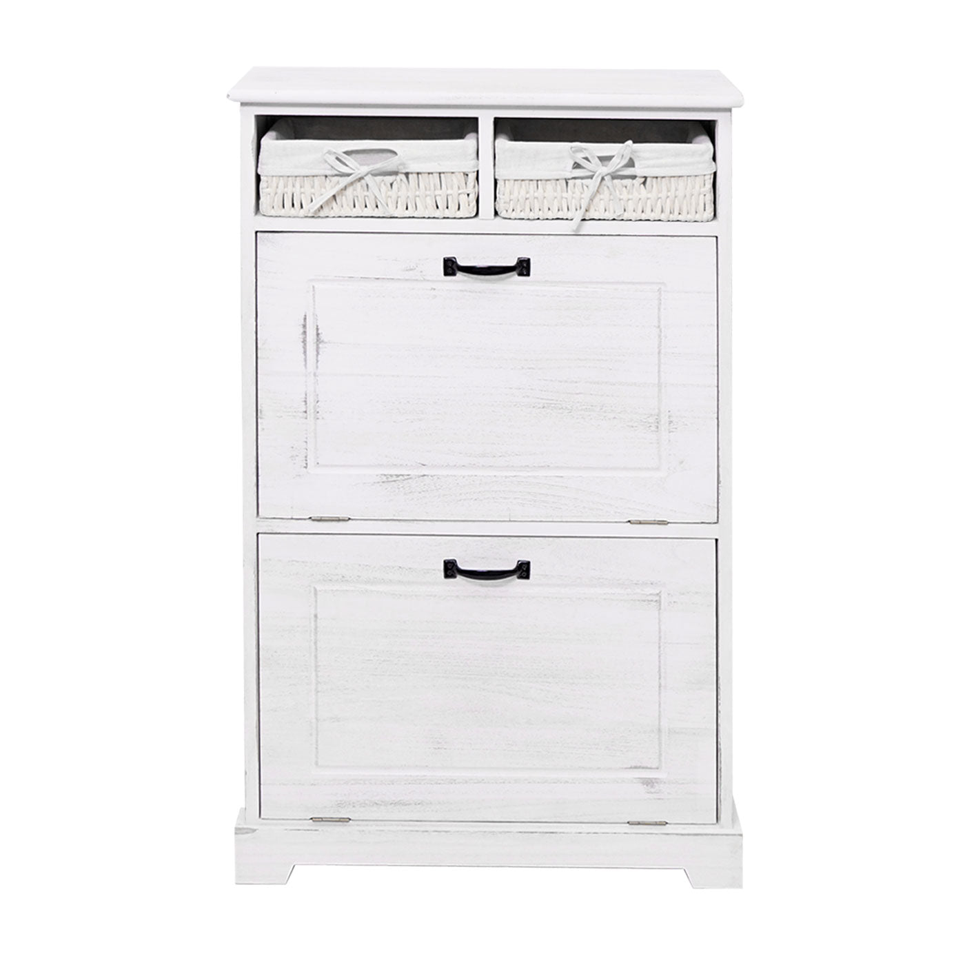 Cosmo Casa - Schoenenrek - Opberger met Lade - Massief Hout - Wit