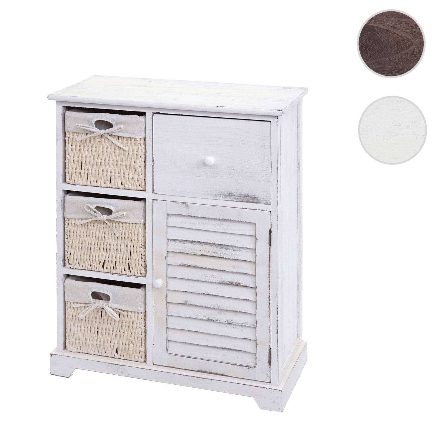 Cosmo Casa - Ladekast - Opbergkast Massief Hout - Shabby White