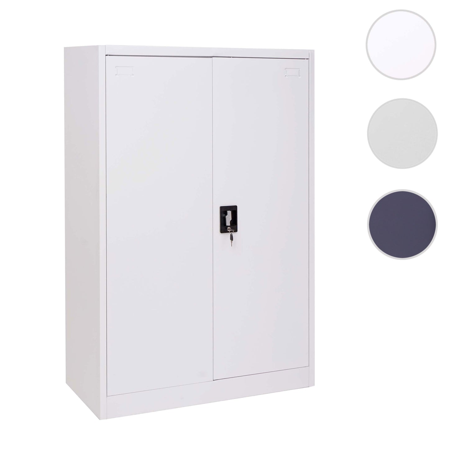 Cosmo Casa - Archiefkast - 2 deuren afsluitbaar - Metaal - Wit - 140x90x40cm