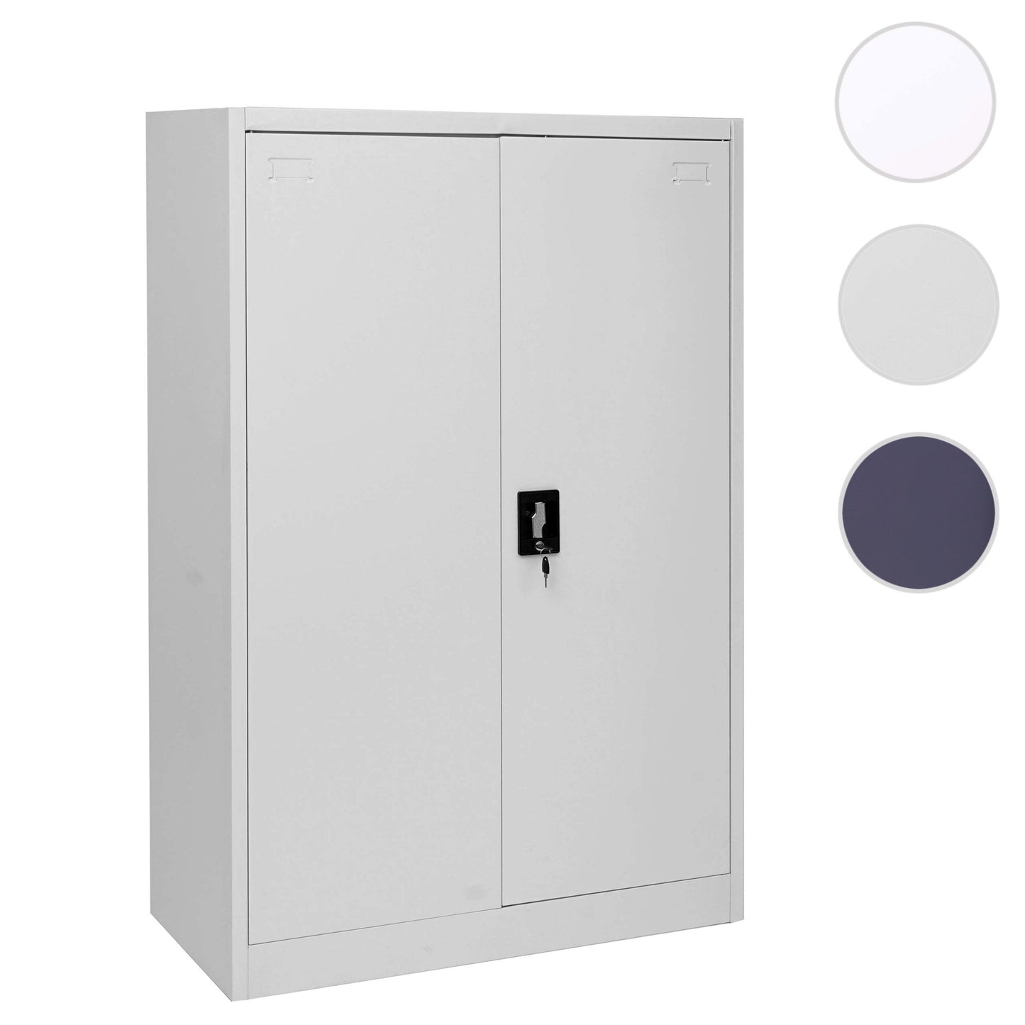 Cosmo Casa - Archiefkast - 2 deuren afsluitbaar - Metaal - Grijs - 140x90x40cm