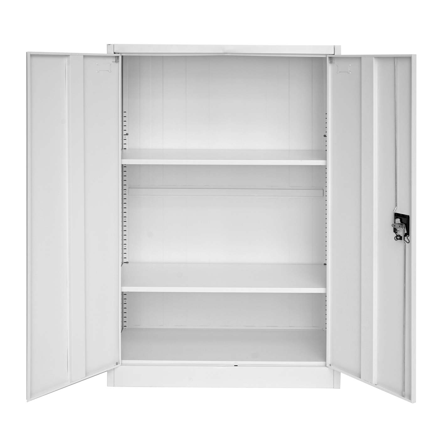 Cosmo Casa - Archiefkast - 2 deuren afsluitbaar - Metaal - Grijs - 140x90x40cm