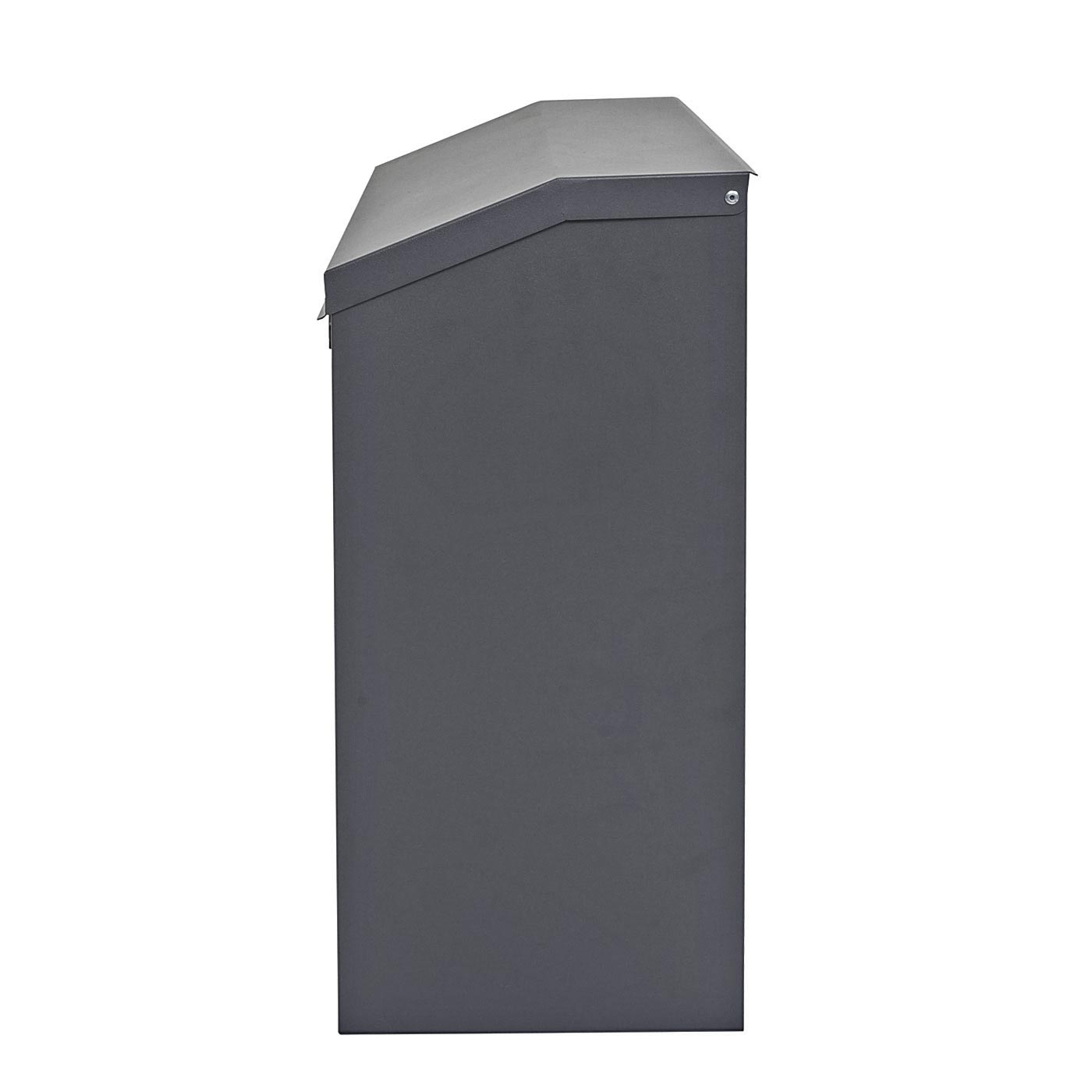 Cosmo Casa - Brievenbus - Afsluitbaar - Metaal - Antraciet-Zwart - 52×44×25 cm