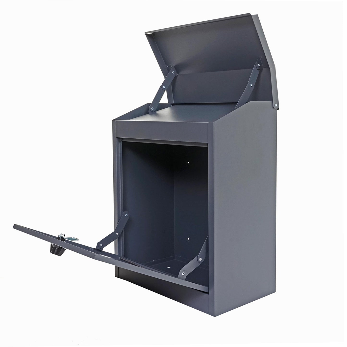 Cosmo Casa - Brievenbus - Afsluitbaar - Metaal - Antraciet-Zwart - 52×44×25 cm