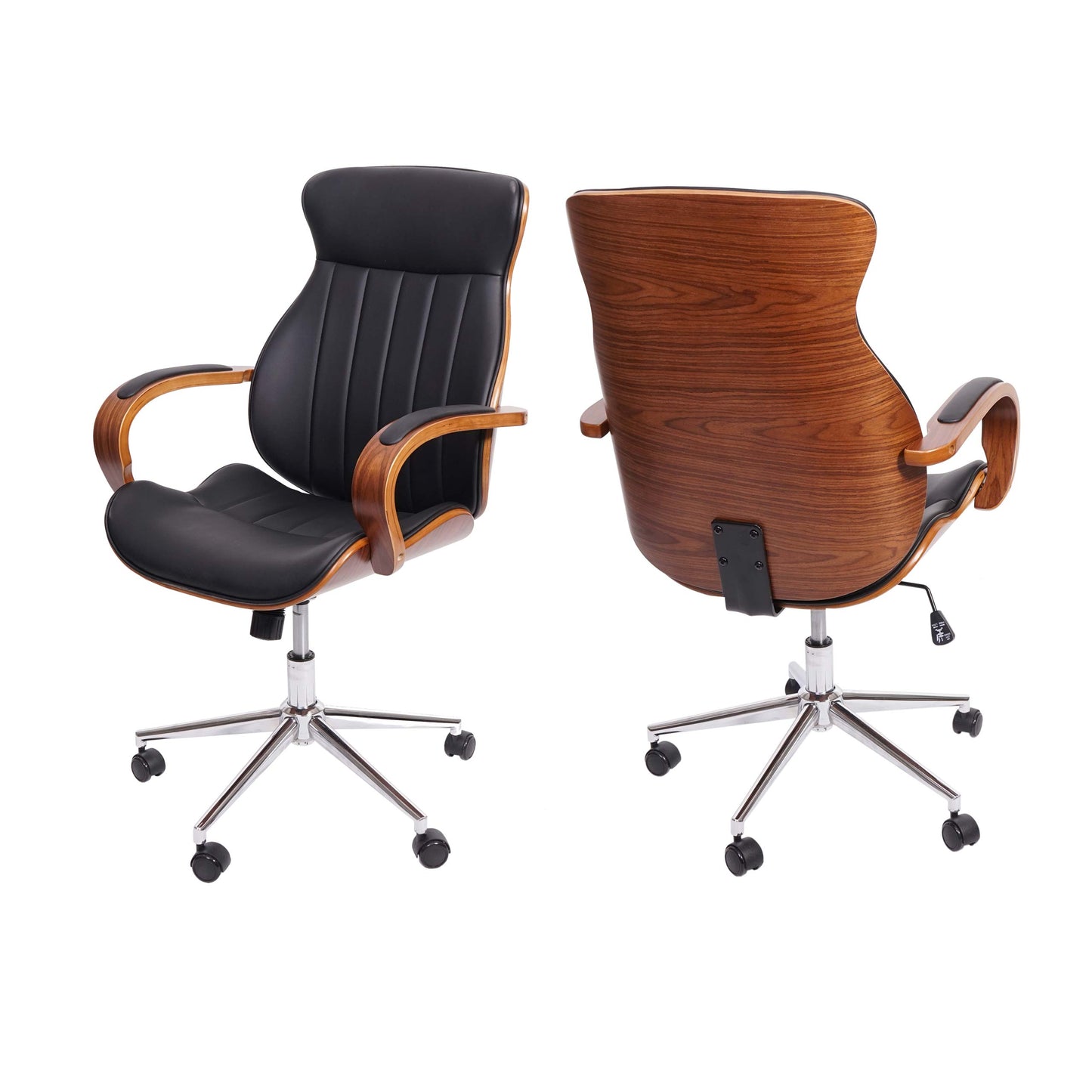 Cosmo Casa - Bureaustoel - Directie - Kunstleer - Zwart