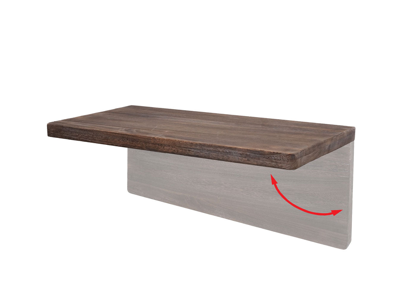 Cosmo Casa - Wandtafel - Opklapbaar Ontwerp - Massief Hout - Shabby Brown - 100x50 cm