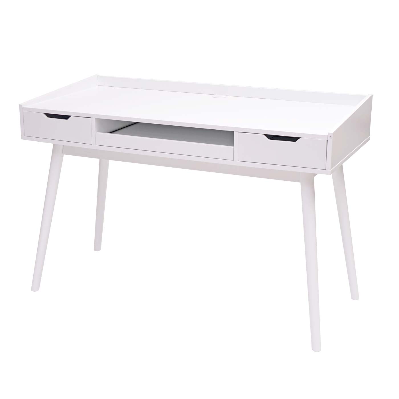 Cosmo Casa - Bureau - Met lade - MDF - Wit - 120x55cm