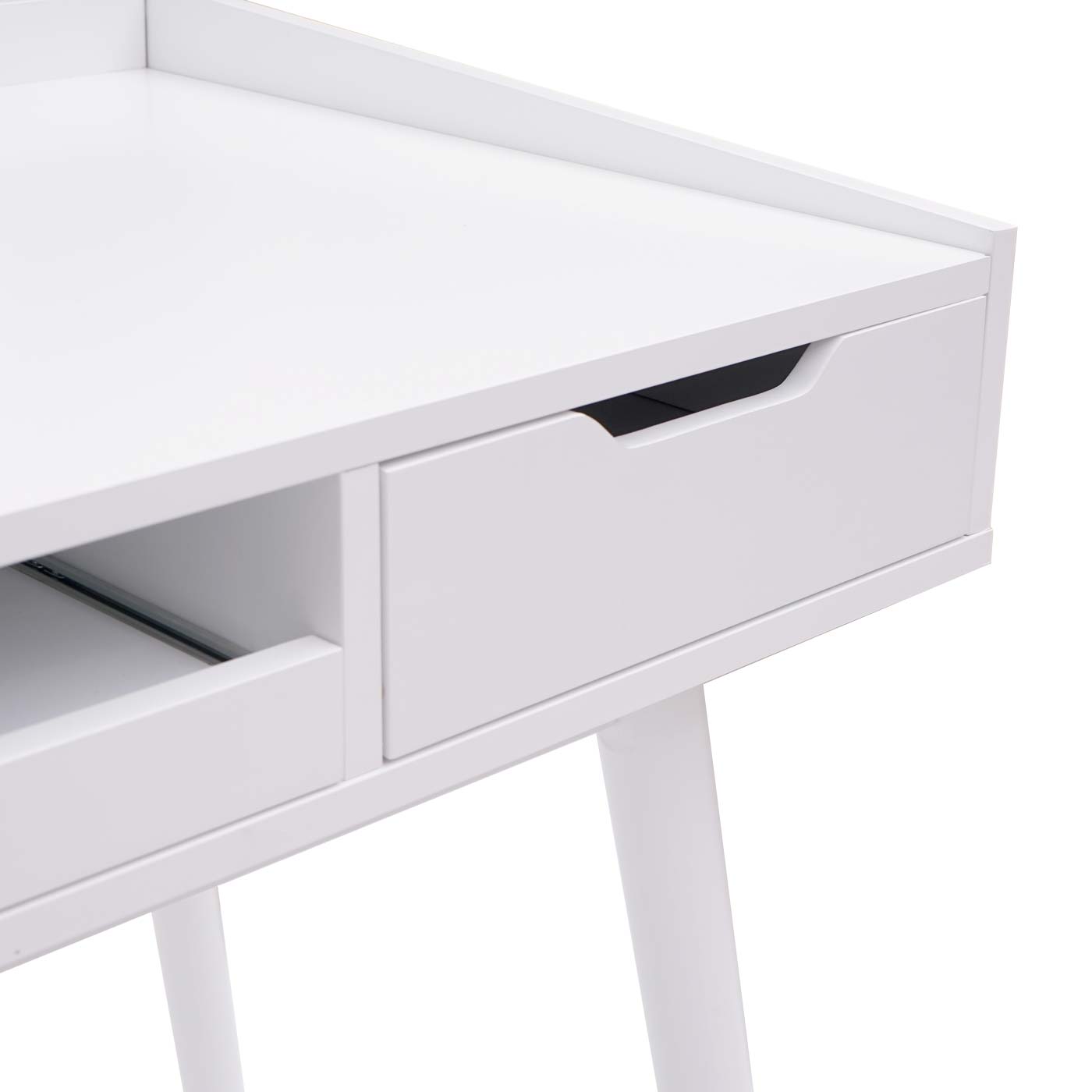 Cosmo Casa - Bureau - Met lade - MDF - Wit - 120x55cm