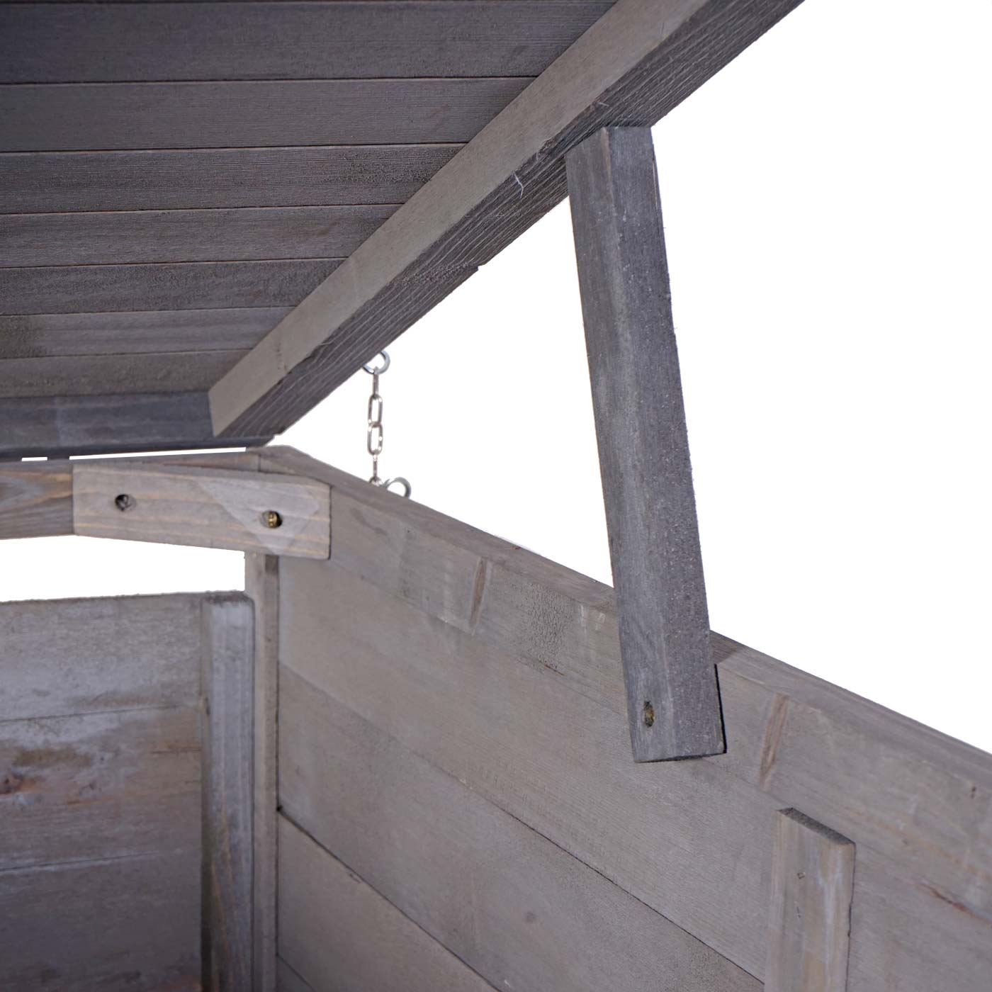 Cosmo Casa - Afvalbakdeksel XL - Voor 1-2 bakken - MVG hout - Antracietgrijs - 126x80x98cm