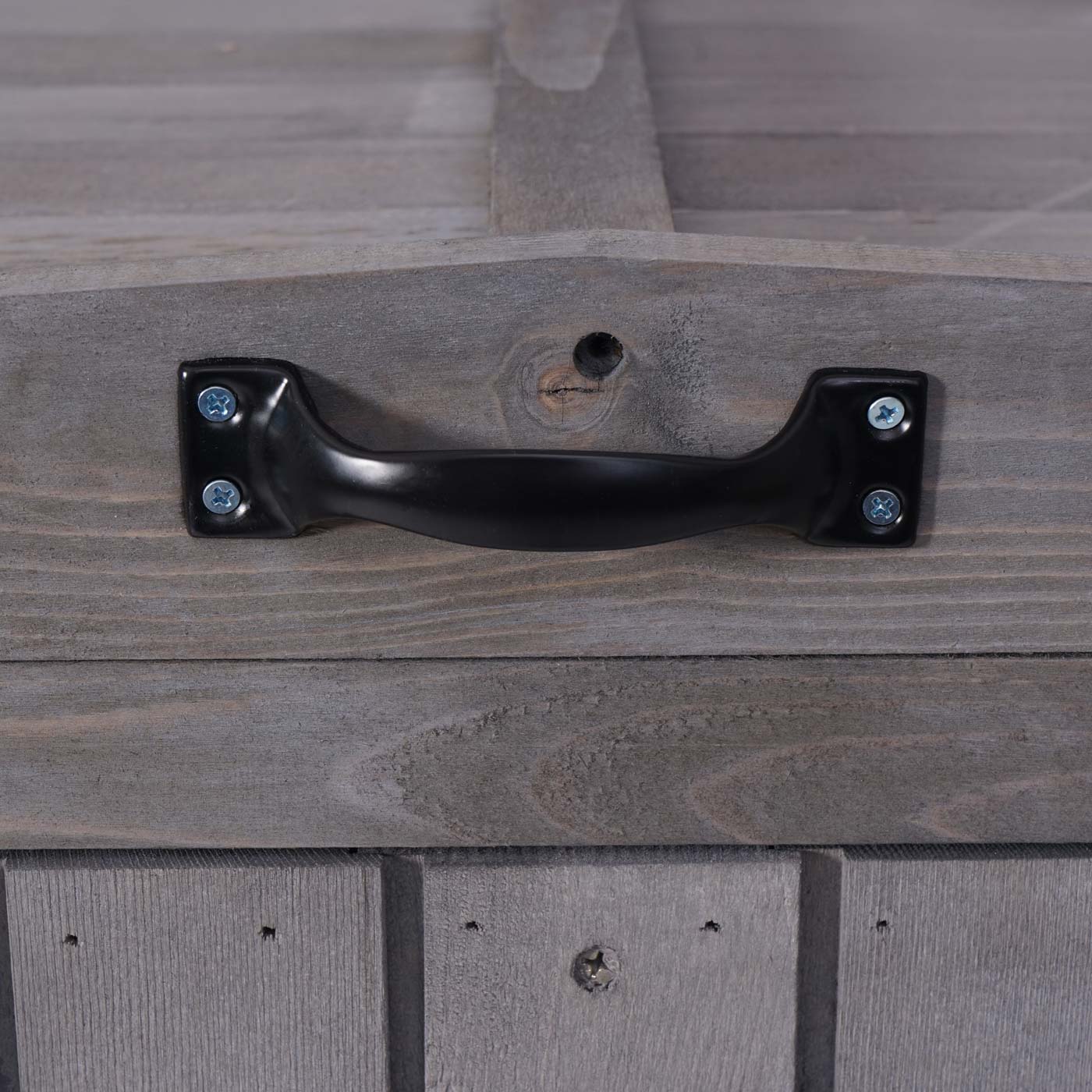 Cosmo Casa - Afvalbakdeksel XL - Voor 1-2 bakken - MVG hout - Antracietgrijs - 126x80x98cm