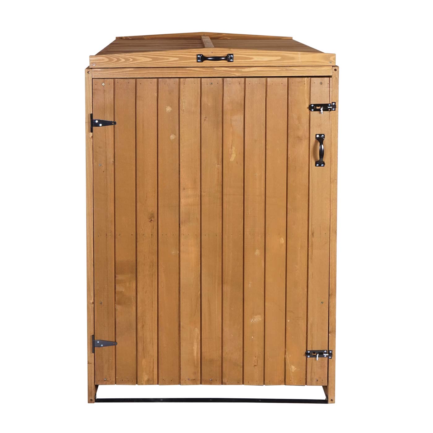 Cosmo Casa - Afvalbakdeksel XL - Voor 1-2 bakken - FSC hout - Bruin - 126x80x98cm