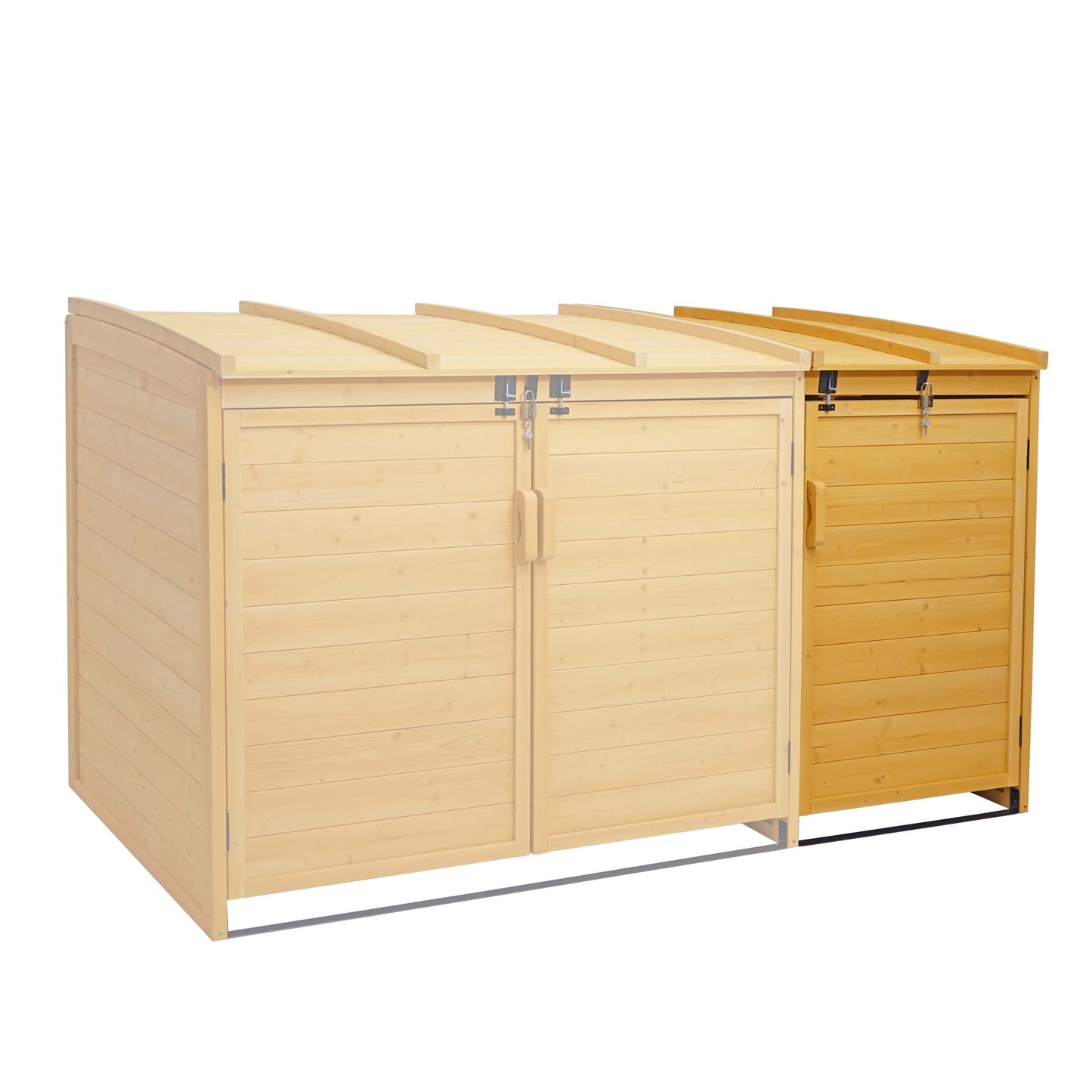 Cosmo Casa - Afvalbakverlengstuk - Voor 1-2-bak systeem - Hout - Bruin - 120x68x104cm