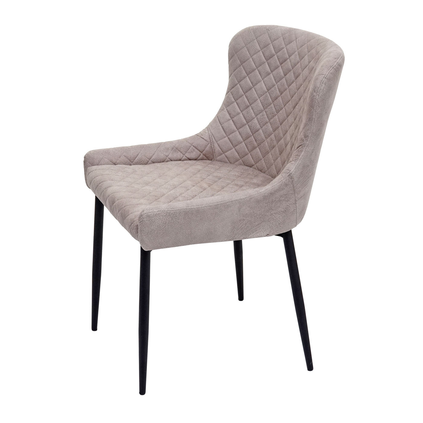 Cosmo Casa - Eetkamerstoelen set van 2 - Vintage stijl - Metaal - Grijs