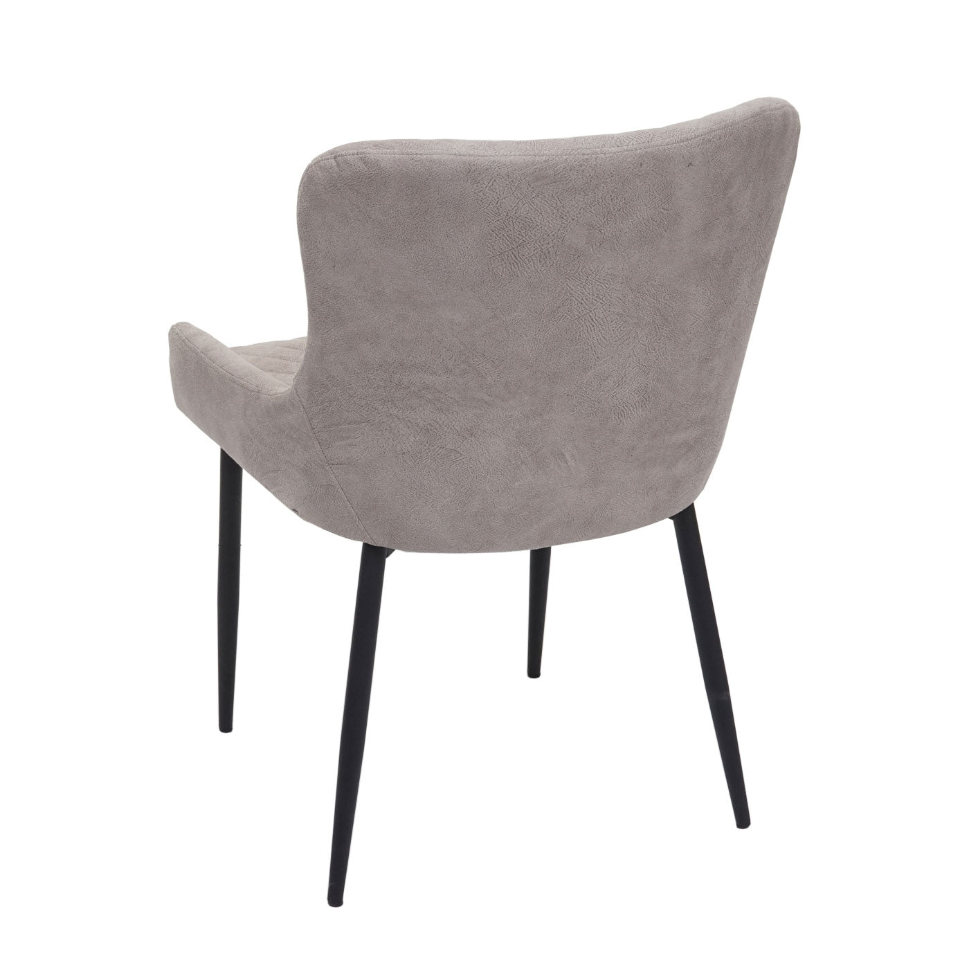 Cosmo Casa - Eetkamerstoelen set van 2 - Vintage stijl - Metaal - Grijs