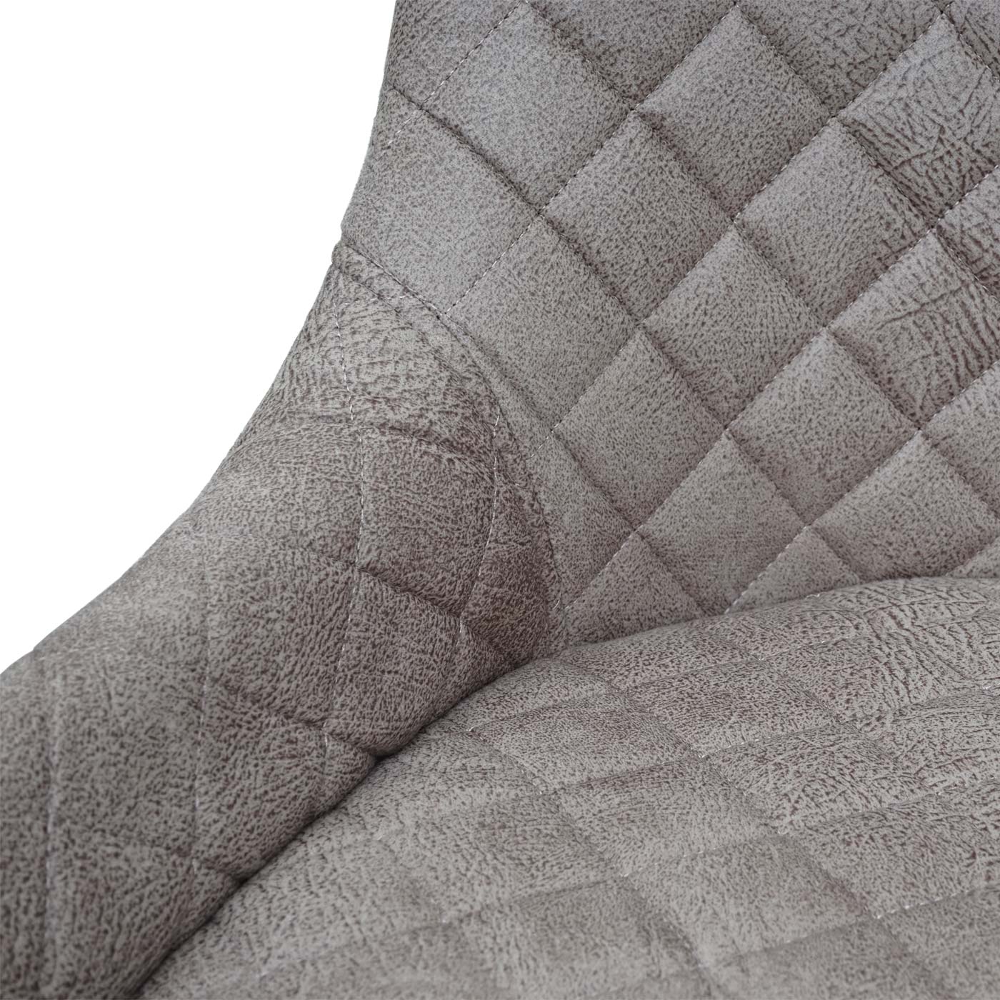 Cosmo Casa - Eetkamerstoelen set van 2 - Vintage stijl - Metaal - Grijs