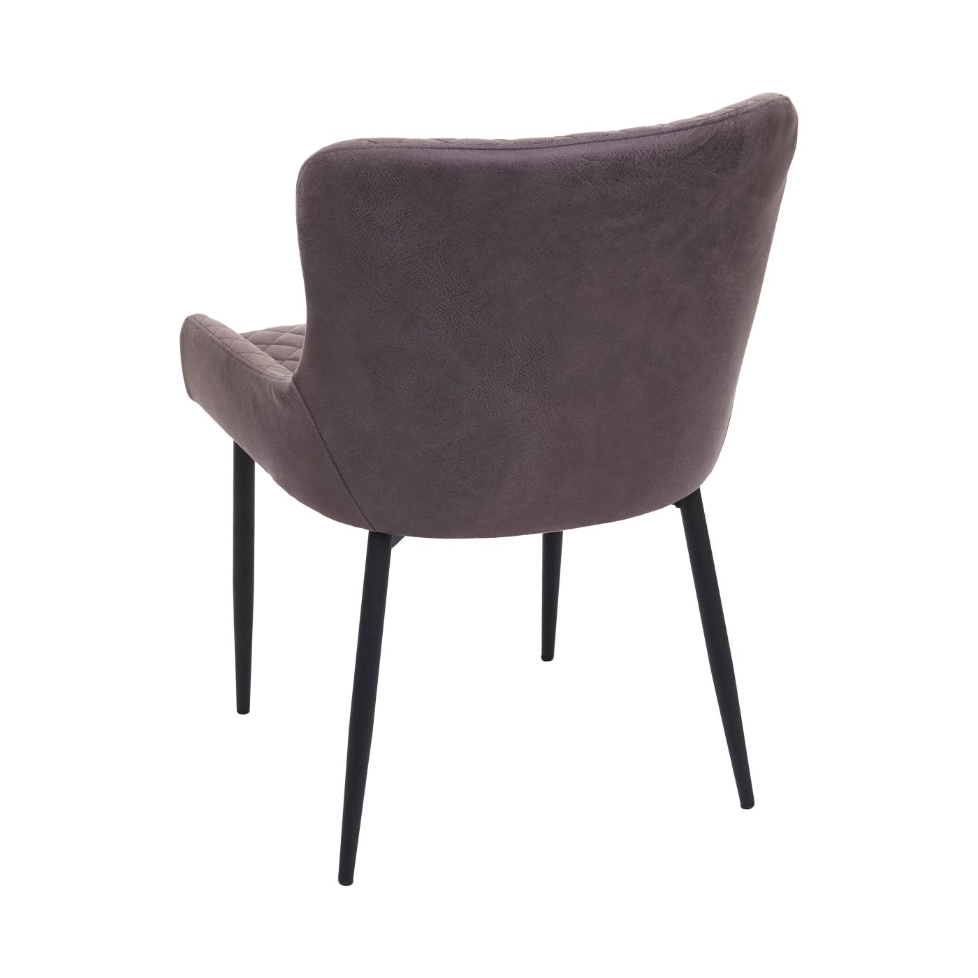 Cosmo Casa - Eetkamerstoelen set van 2 - Vintage stijl - Metaal - Donkergrijs