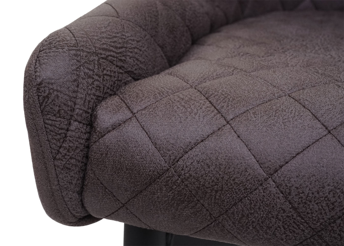 Cosmo Casa - Eetkamerstoelen set van 2 - Vintage stijl - Metaal - Donkergrijs