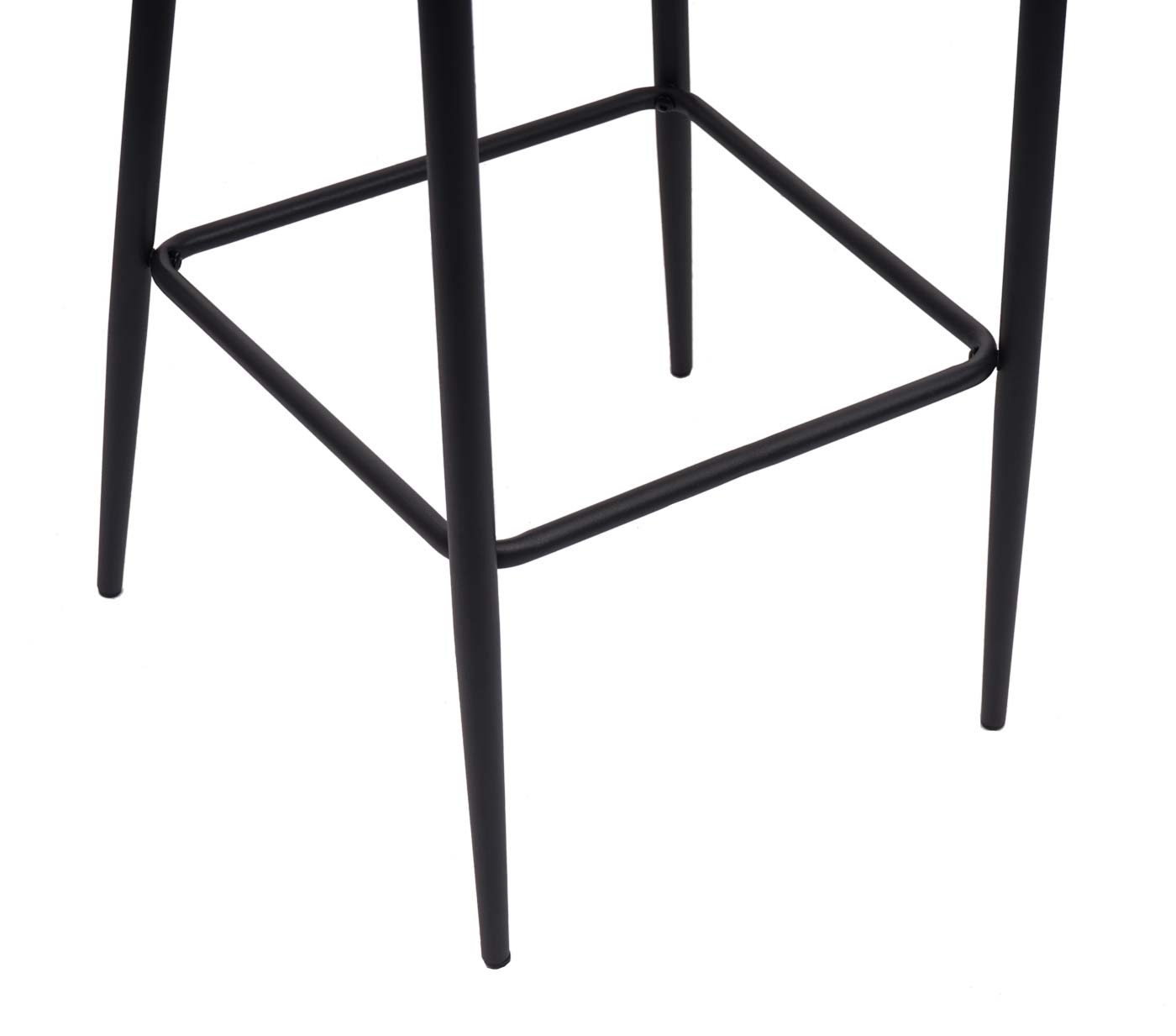 Cosmo Casa - Set van 2 Barkrukken - Voetenbank - Textiel - Grijs