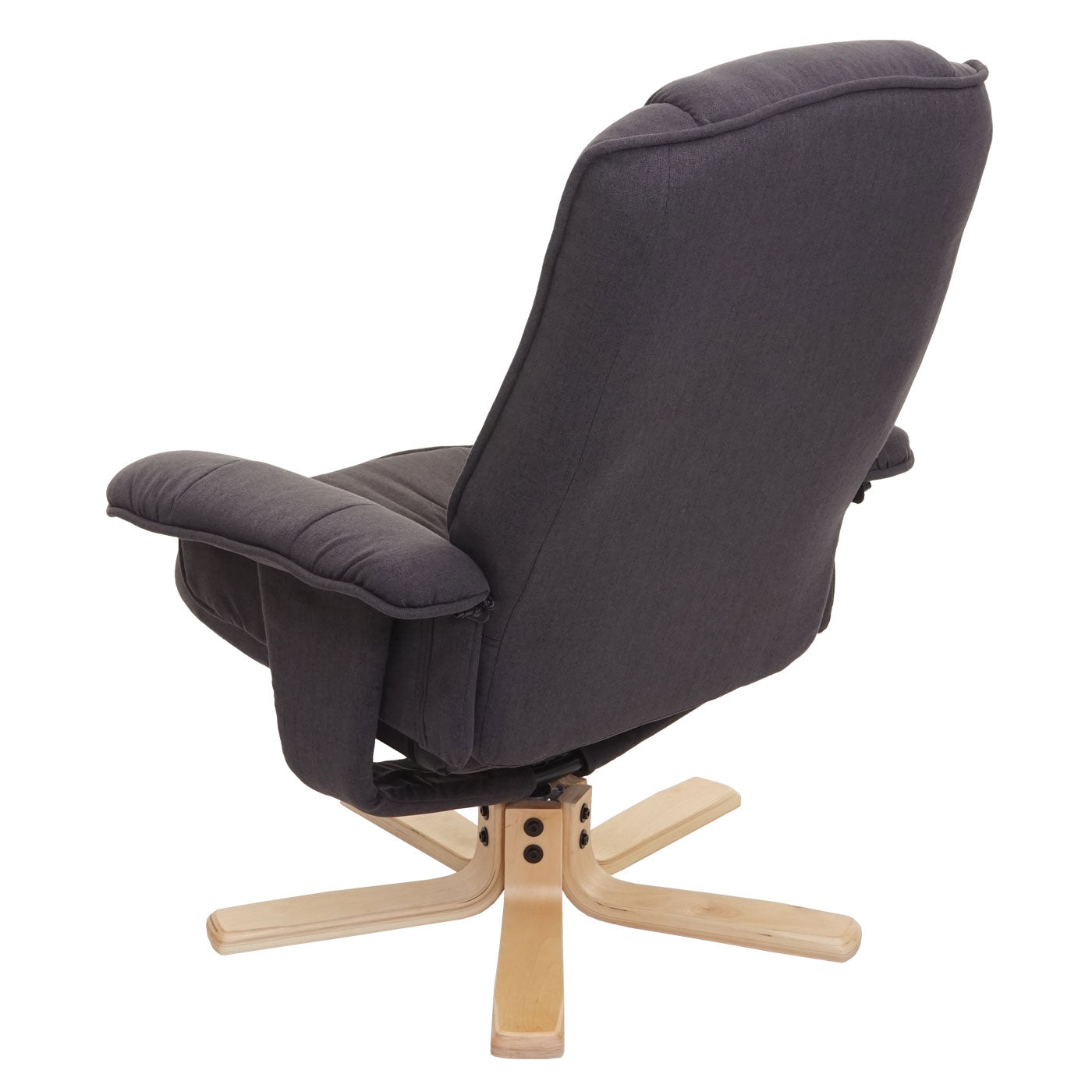 Cosmo Casa - Relaxfauteuil - TV-Stoel met Voetenbank - Stof - Donkergrijs