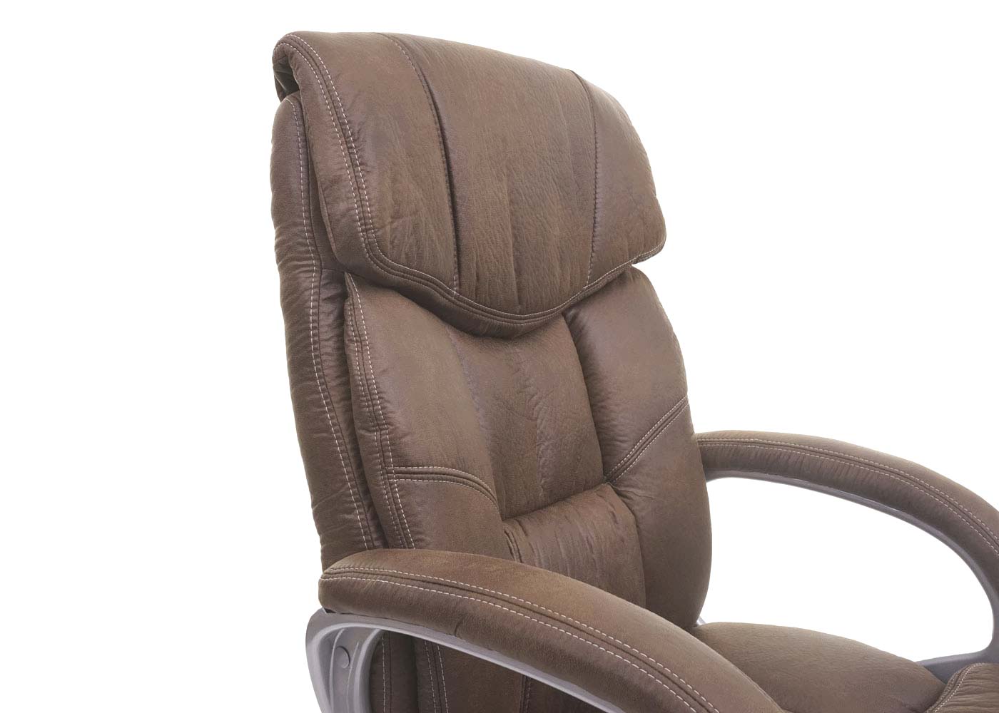 Cosmo Casa - Bureaustoel - Directiestoel - Bureaustoel - Stoftextiel - FSC-gecertificeerd - Bruine Suèdelook