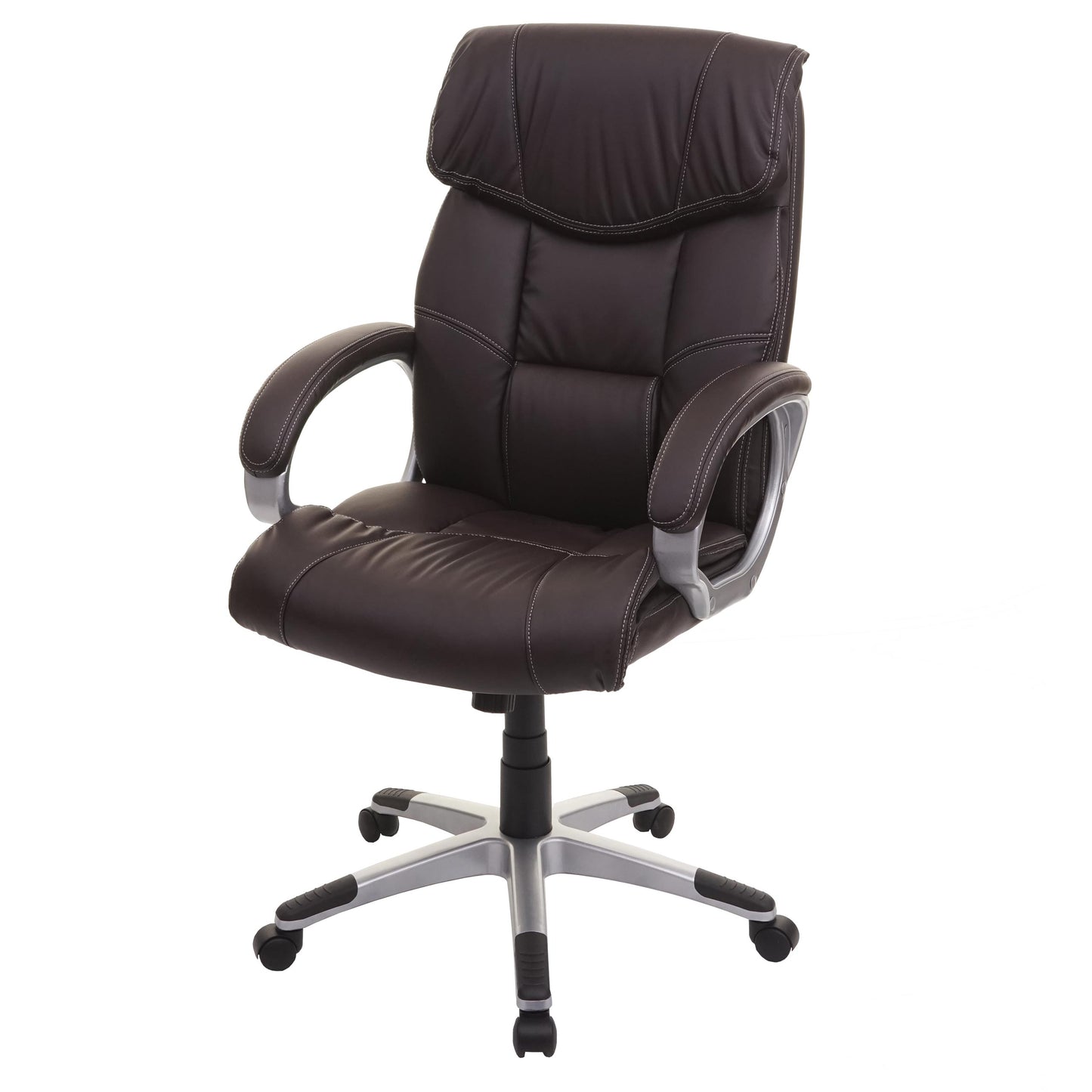 Cosmo Casa - Bureaustoel - Directiestoel - Kunstleer - Koffiebruin