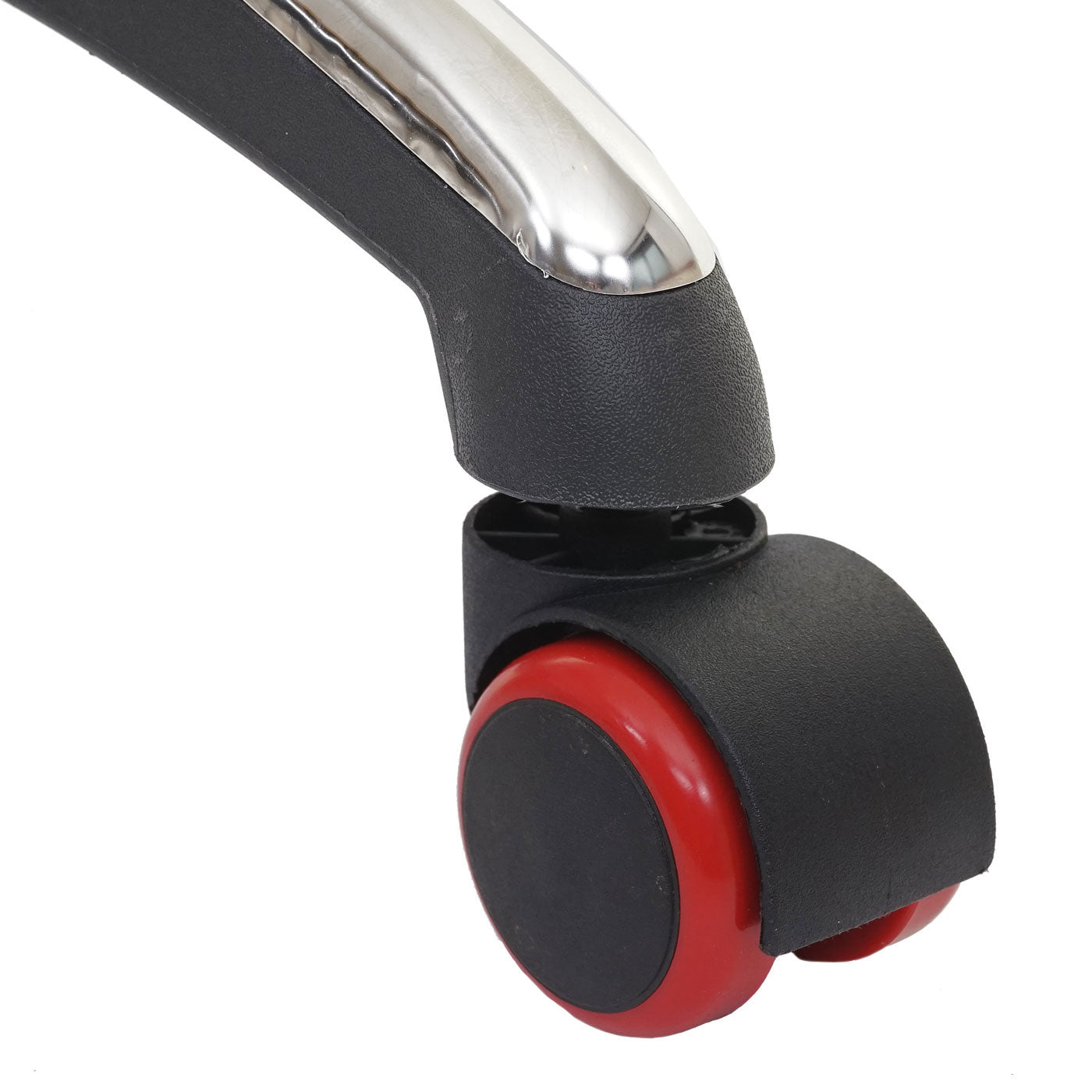 Cosmo Casa - Set Stoelwielen - Harde Vloer - Kunststof - Rood - Draagkracht Hoog