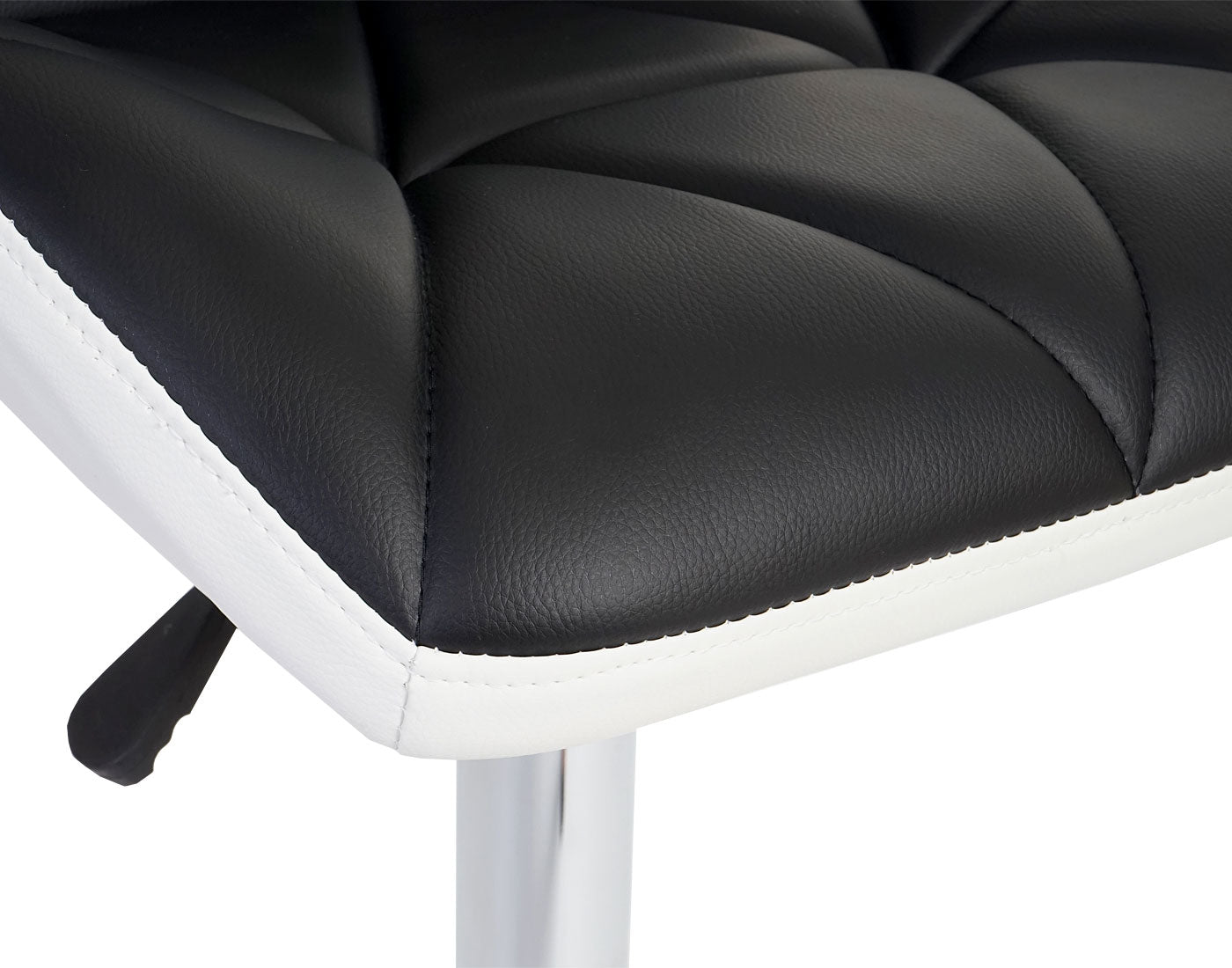 Cosmo Casa - Barkruk - In hoogte verstelbaar - Kunstleer - Zwart