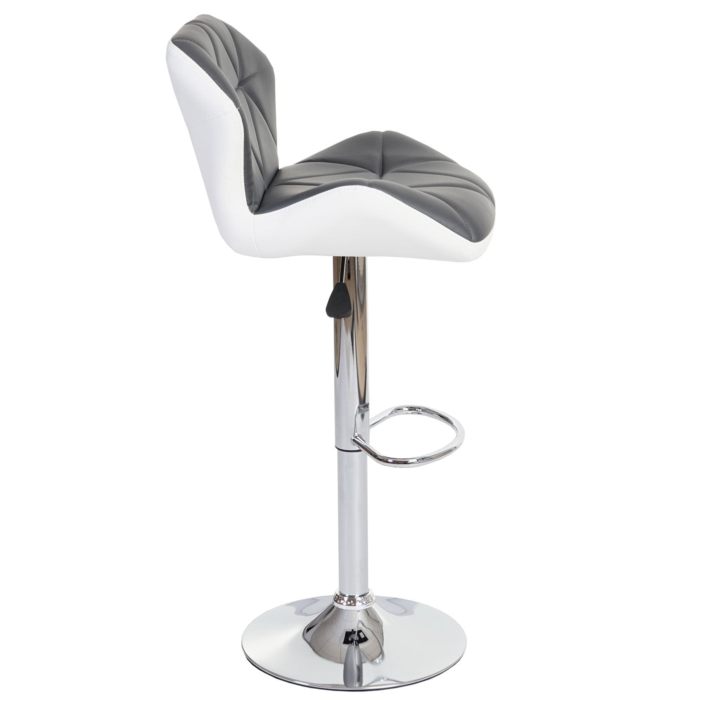 Cosmo Casa - Barkruk - In hoogte verstelbaar - Kunstleer - Grijs