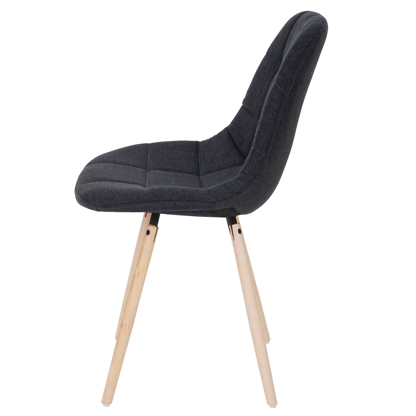 Cosmo Casa - Eetkamerstoel - Retro design - Stof/textiel - Donkergrijs