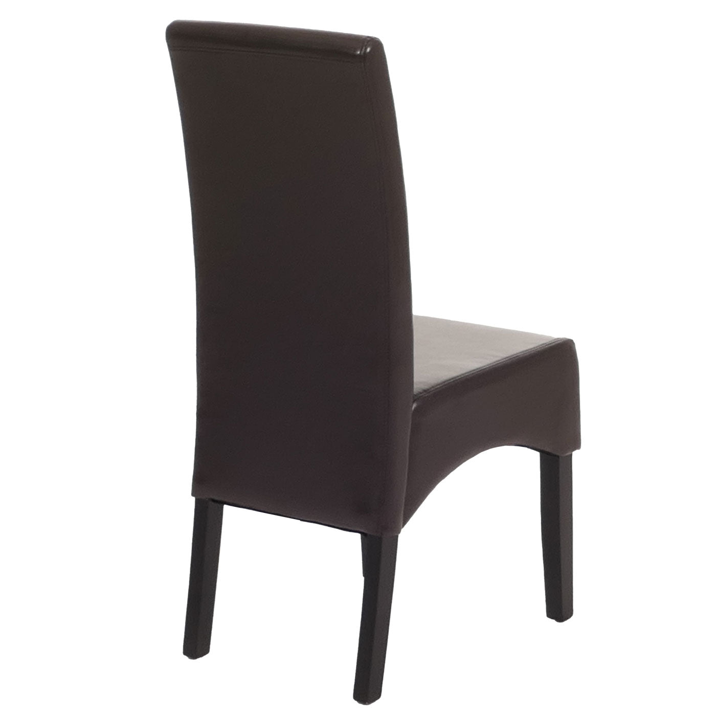 Cosmo Casa - Eetkamerstoel - Keukenstoel Littau - Imitatieleer - Bruin - Donkere Poten