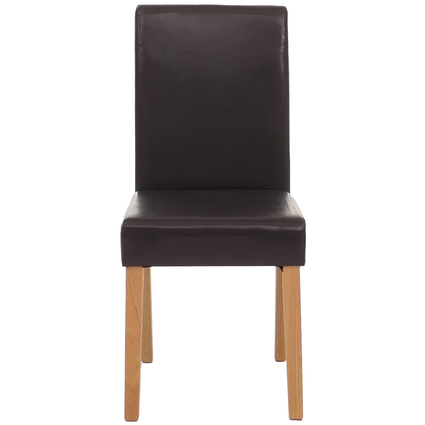 Cosmo Casa - Eetkamerstoel - Keukenstoel Littau - Leer - Bruin - Lichte Poten