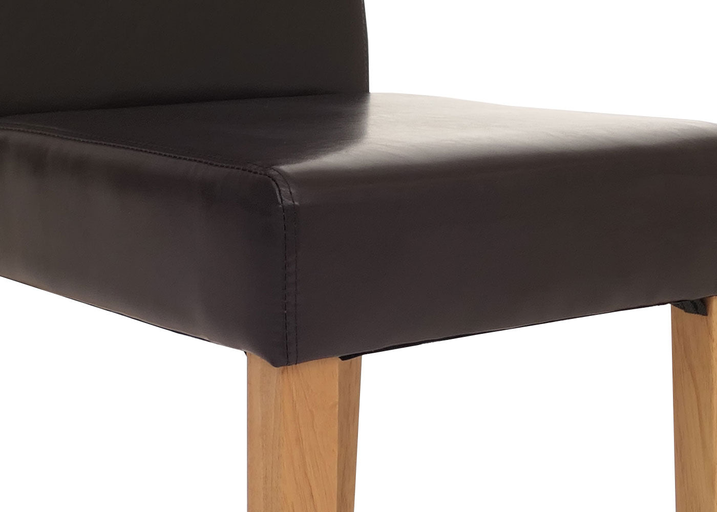 Cosmo Casa - Eetkamerstoel - Keukenstoel Littau - Imitatieleer - Bruin - Lichte Poten