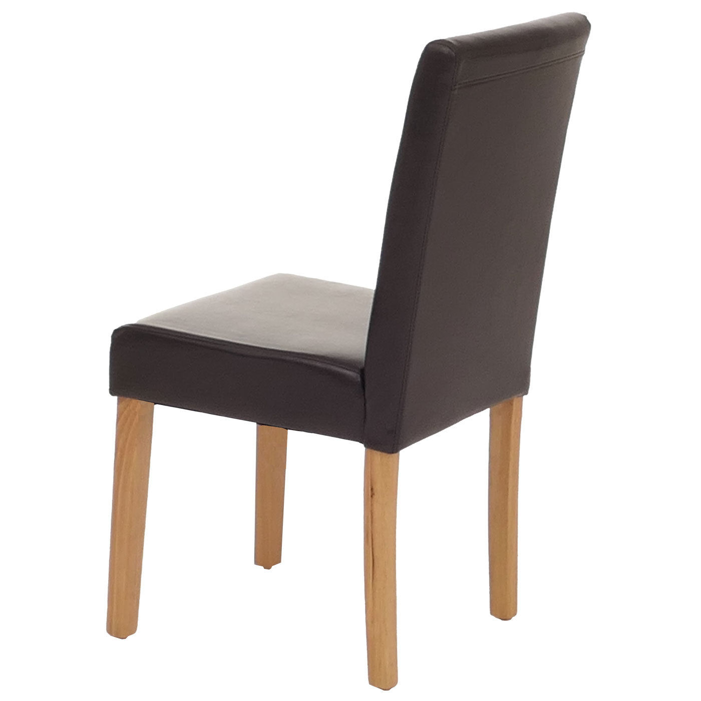 Cosmo Casa - Eetkamerstoel - Keukenstoel Littau - Imitatieleer - Bruin - Lichte Poten