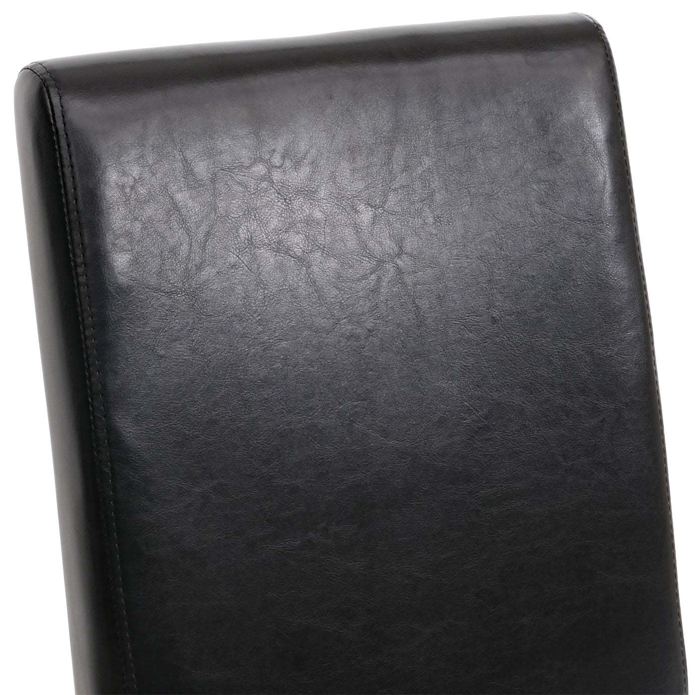 Cosmo Casa Littau eetkamerstoel, keukenstoel, leer ~ zwart, donkere poten