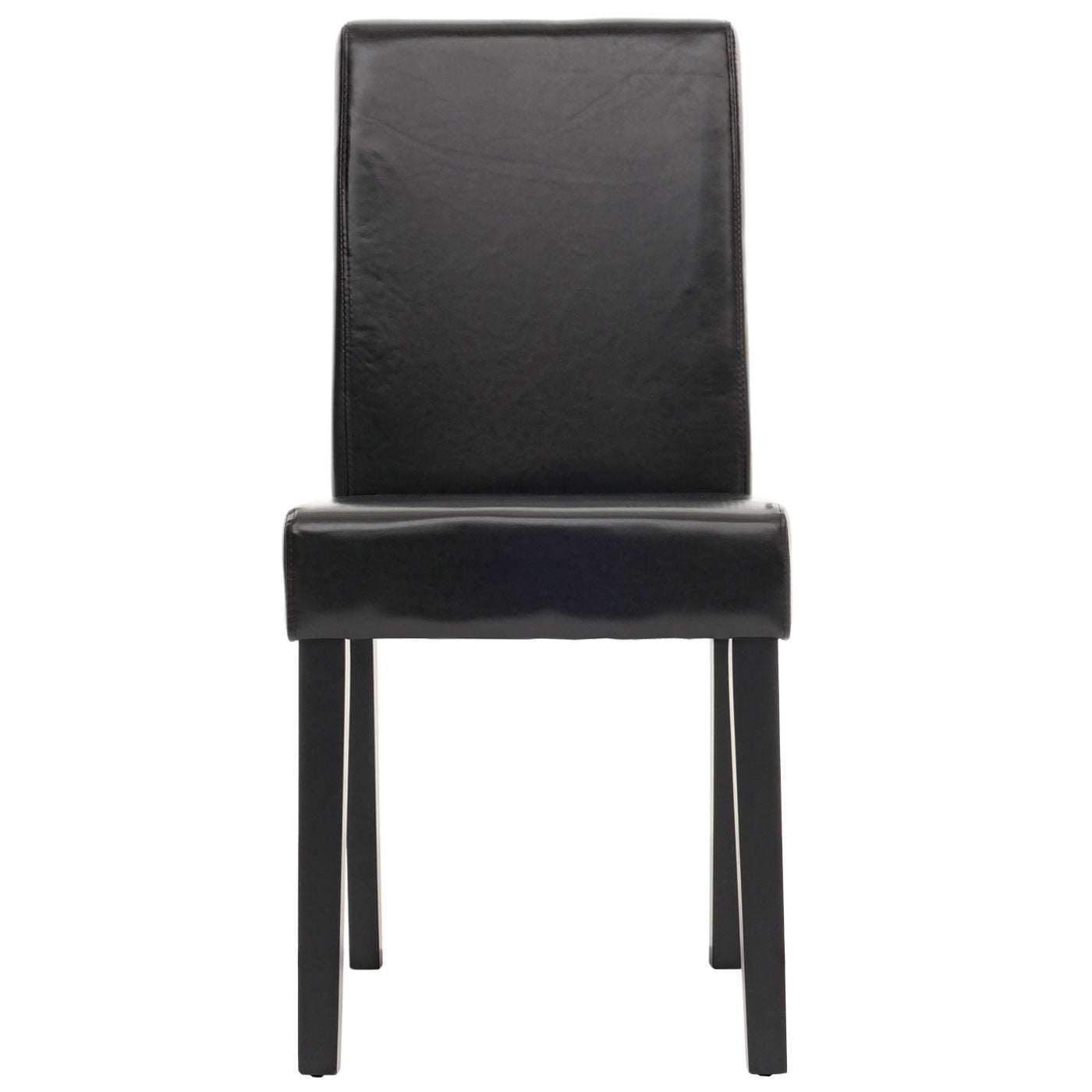 Cosmo Casa Littau eetkamerstoel, keukenstoel, leer ~ zwart, donkere poten