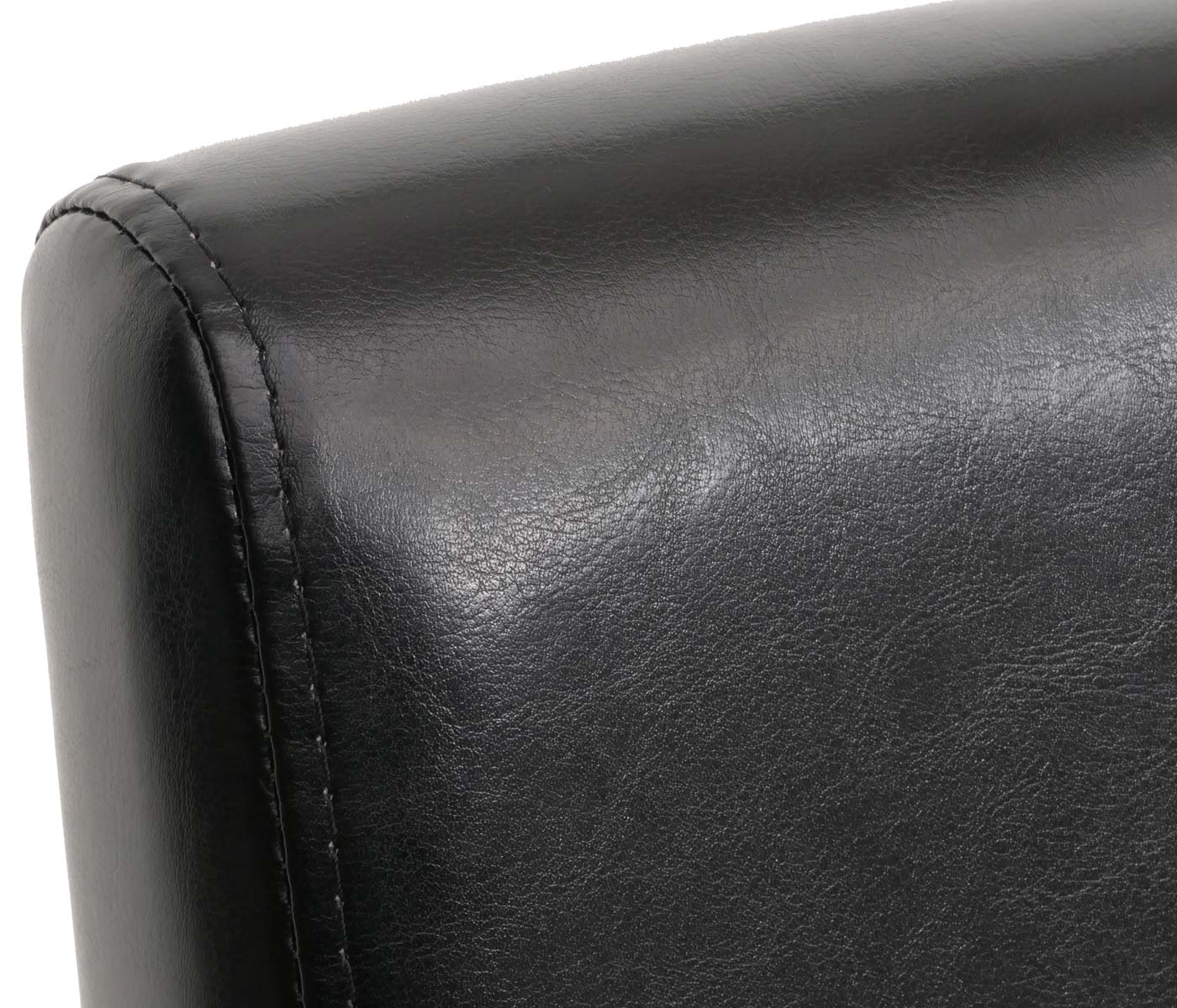 Cosmo Casa - Eetkamerstoel - Keukenstoel Littau - Imitatieleer - Zwart - Lichte Poten