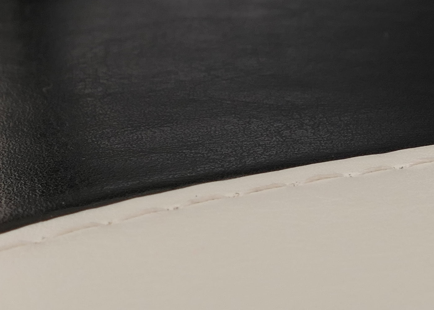 Cosmo Casa Littau eetkamerstoel, keukenstoel, imitatieleer ~ zwart/wit, donkere poten