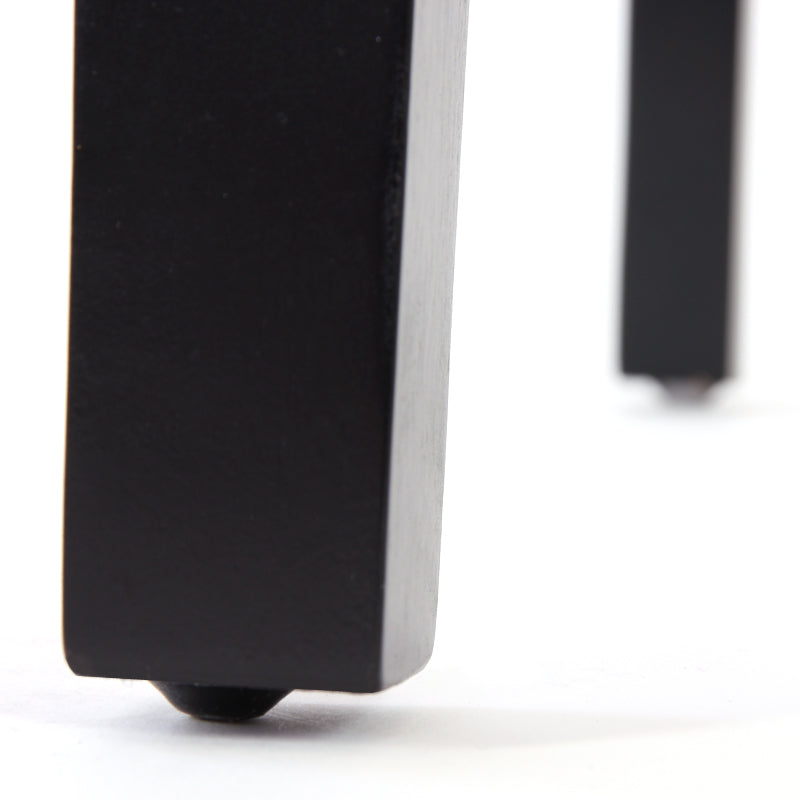 Cosmo Casa - Eetkamerstoel - Keukenstoel Littau - Textiel - Zwart - Donkere Poten